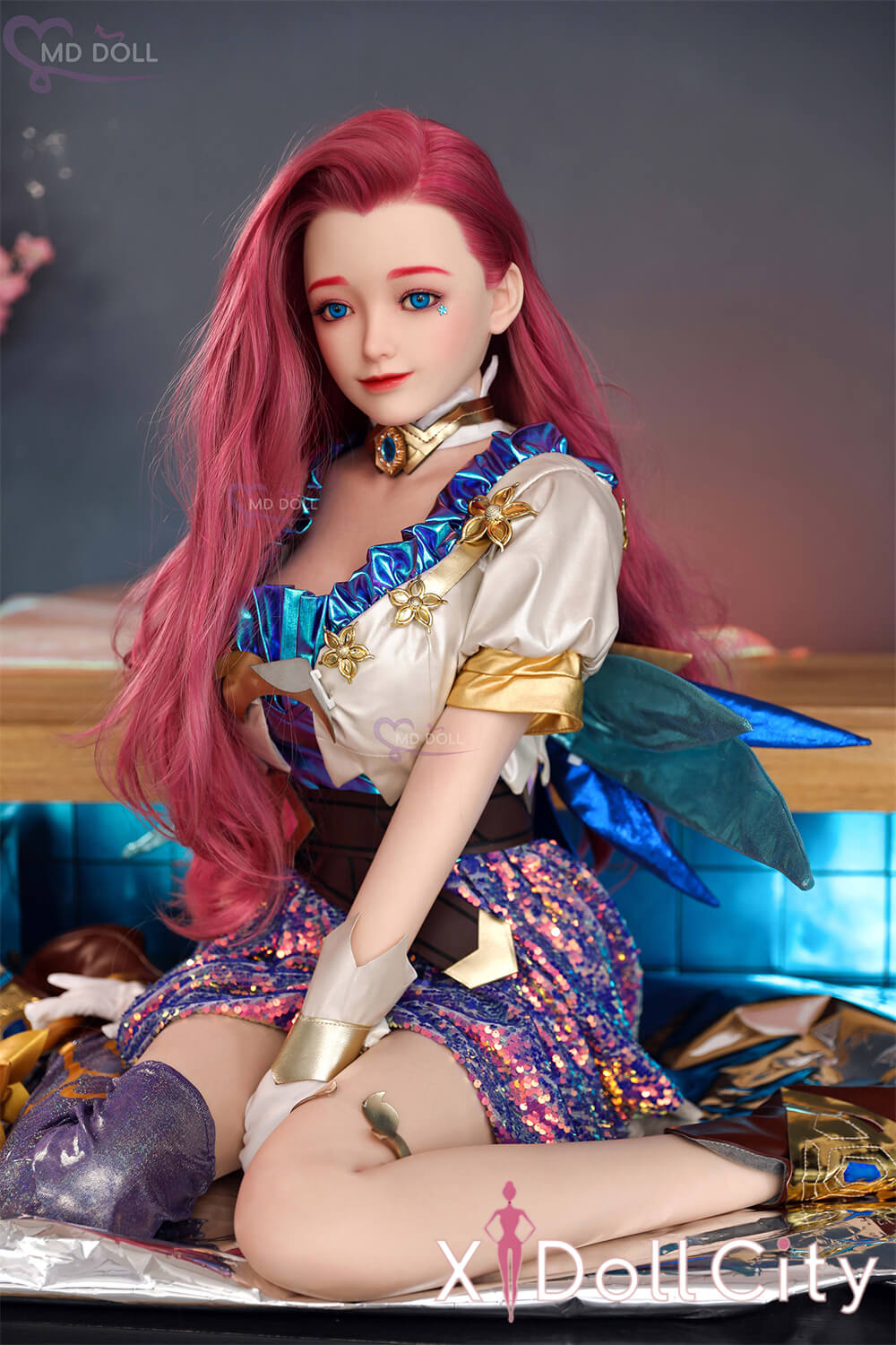MD Doll 150cm Eカップ 米亚（Amelia）軟質シリコンヘッド 口開閉機能付き 掲載画像はフルシリコン製成人スタイルラブドール