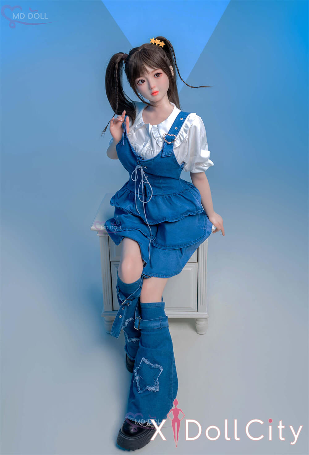 MD Doll 150cm Eカップ 艾米（Theresa）キュートな癒し系 軟質シリコンヘッド 口開閉機能付き 掲載画像はフルシリコン製成人スタイルラブドール