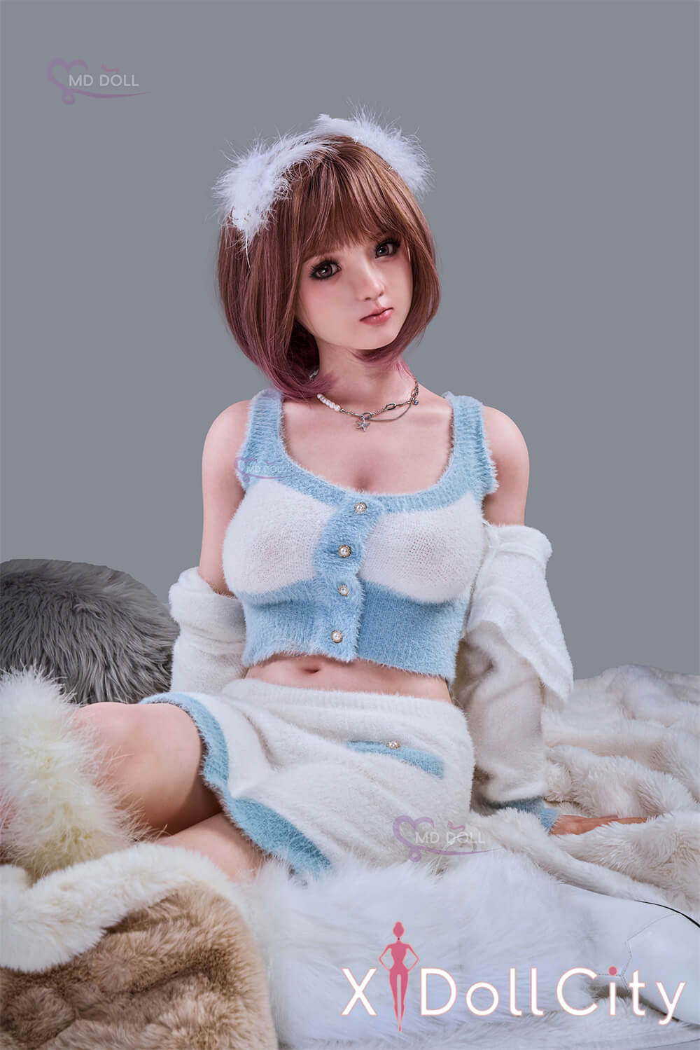 MD Doll 150cm Eカップ 莉莉（Lily）もこもこ系甘えん坊 軟質シリコンヘッド 口開閉機能付き 掲載画像はフルシリコン製成人スタイルラブドール