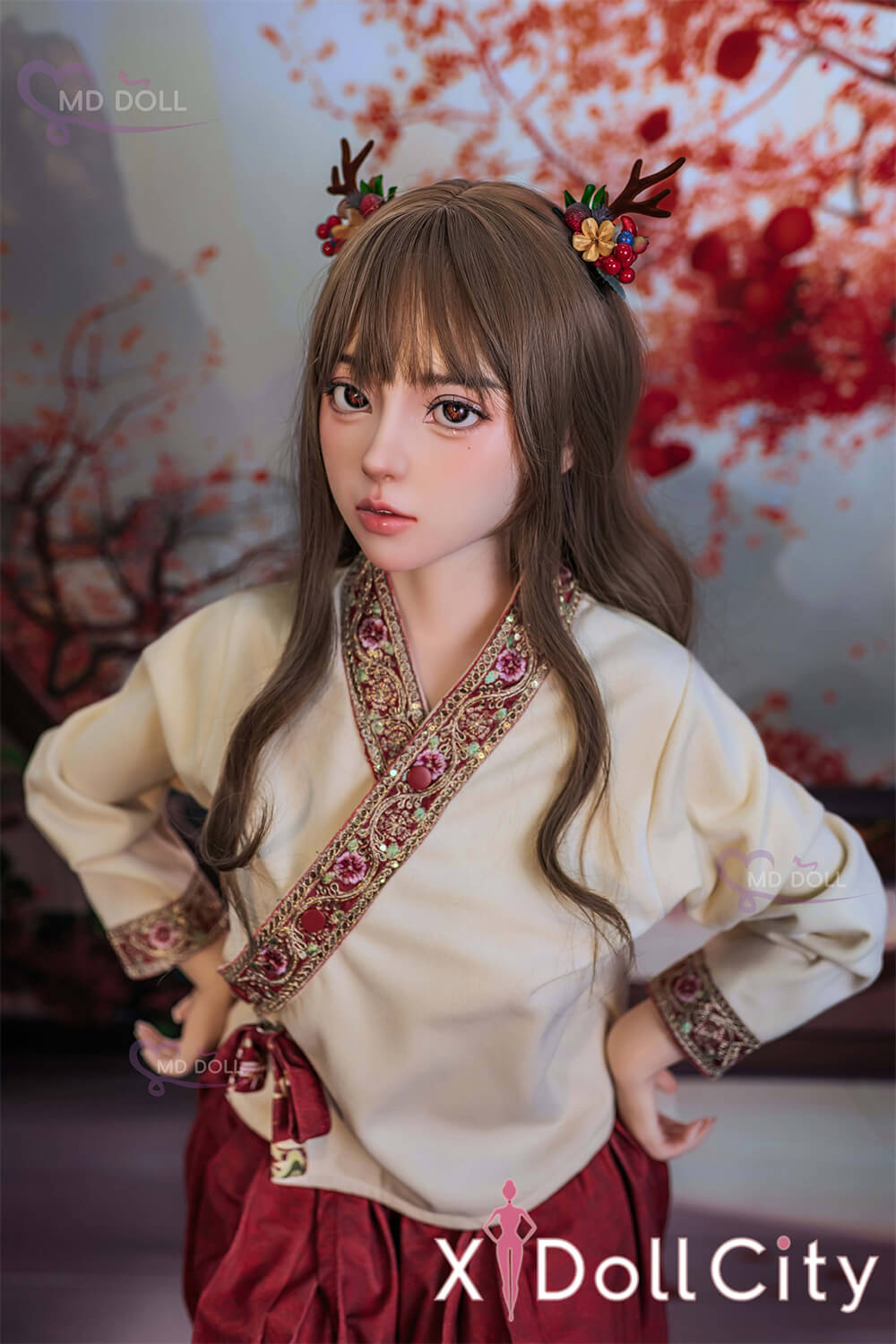 MD Doll 150cm Eカップ 小鹿（Celine）軟質シリコンヘッド 口開閉機能付き 掲載画像はフルシリコン製成人スタイルラブドール