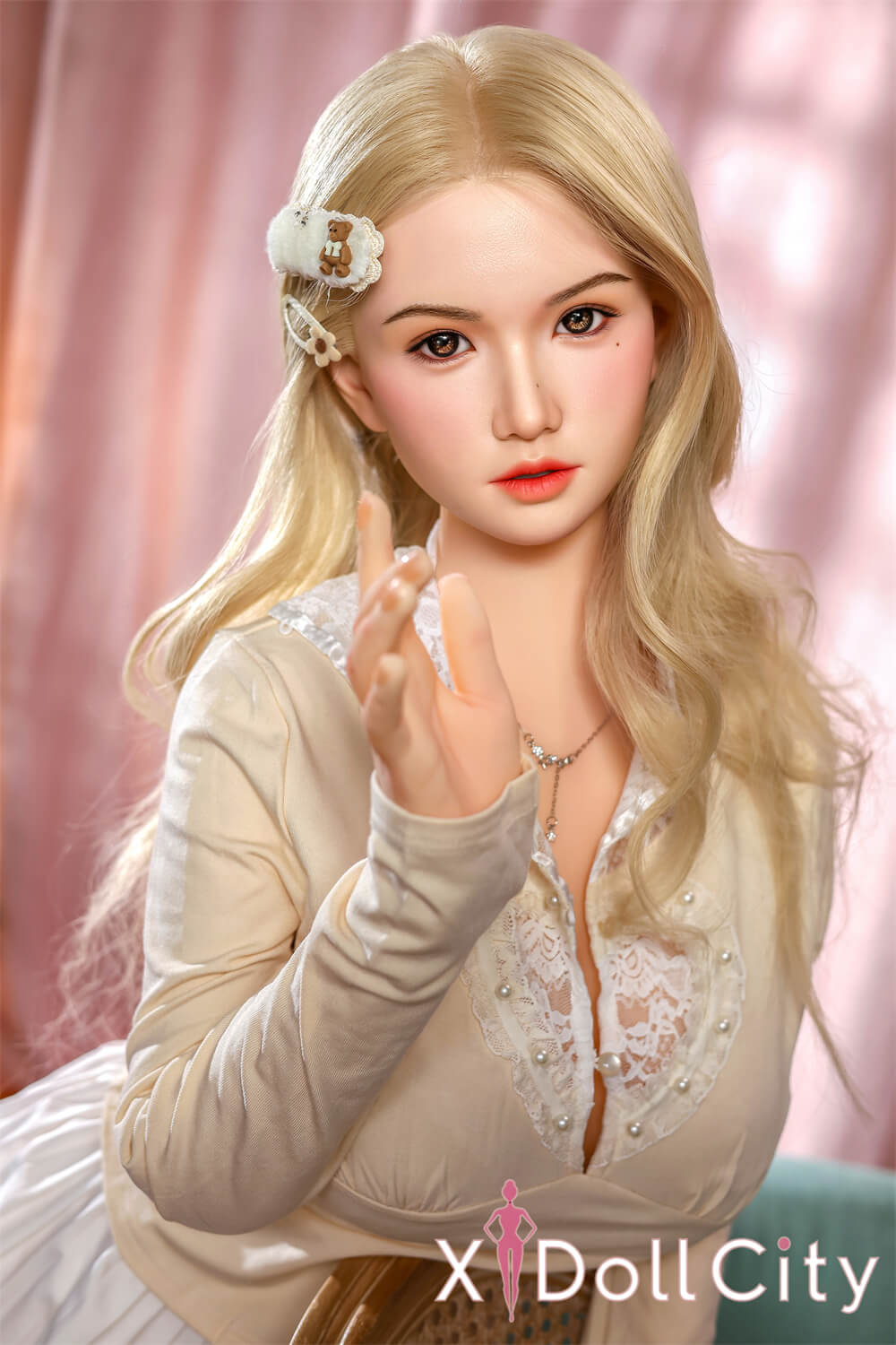 Orangein #881 160cm Fカップ シリコンペッド+TPEボディ 顎機能付き 綺麗プロンド ラプド一ル