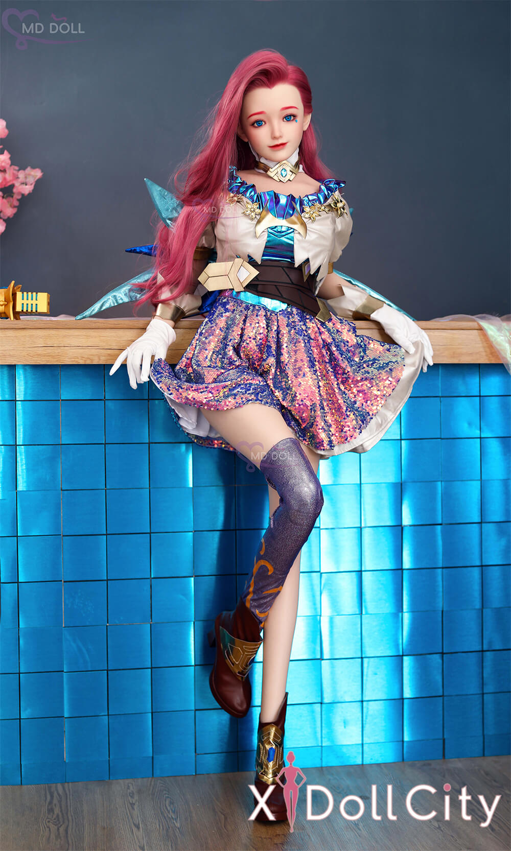MD Doll 150cm Eカップ 米亚（Amelia）軟質シリコンヘッド 口開閉機能付き 掲載画像はフルシリコン製成人スタイルラブドール