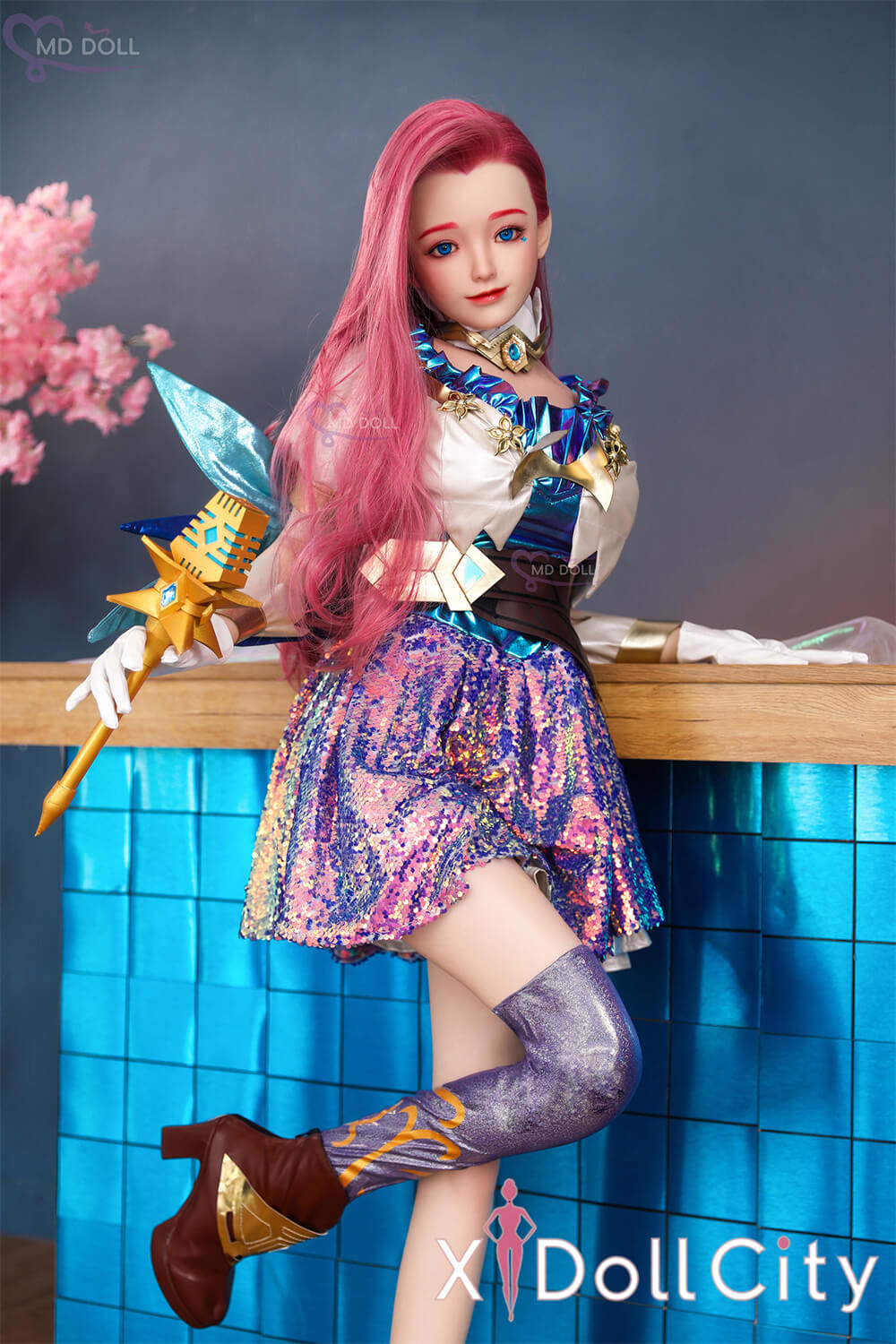 MD Doll 150cm Eカップ 米亚（Amelia）軟質シリコンヘッド 口開閉機能付き 掲載画像はフルシリコン製成人スタイルラブドール