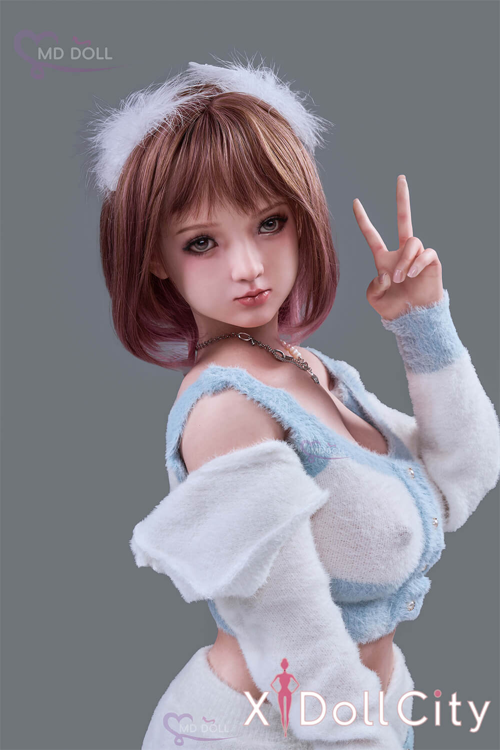 MD Doll 150cm Eカップ 莉莉(Lily)もこもこ系甘えん坊 軟質シリコンヘッド 口開閉機能付き 掲載画像はフルシリコン製成人スタイルラブドール