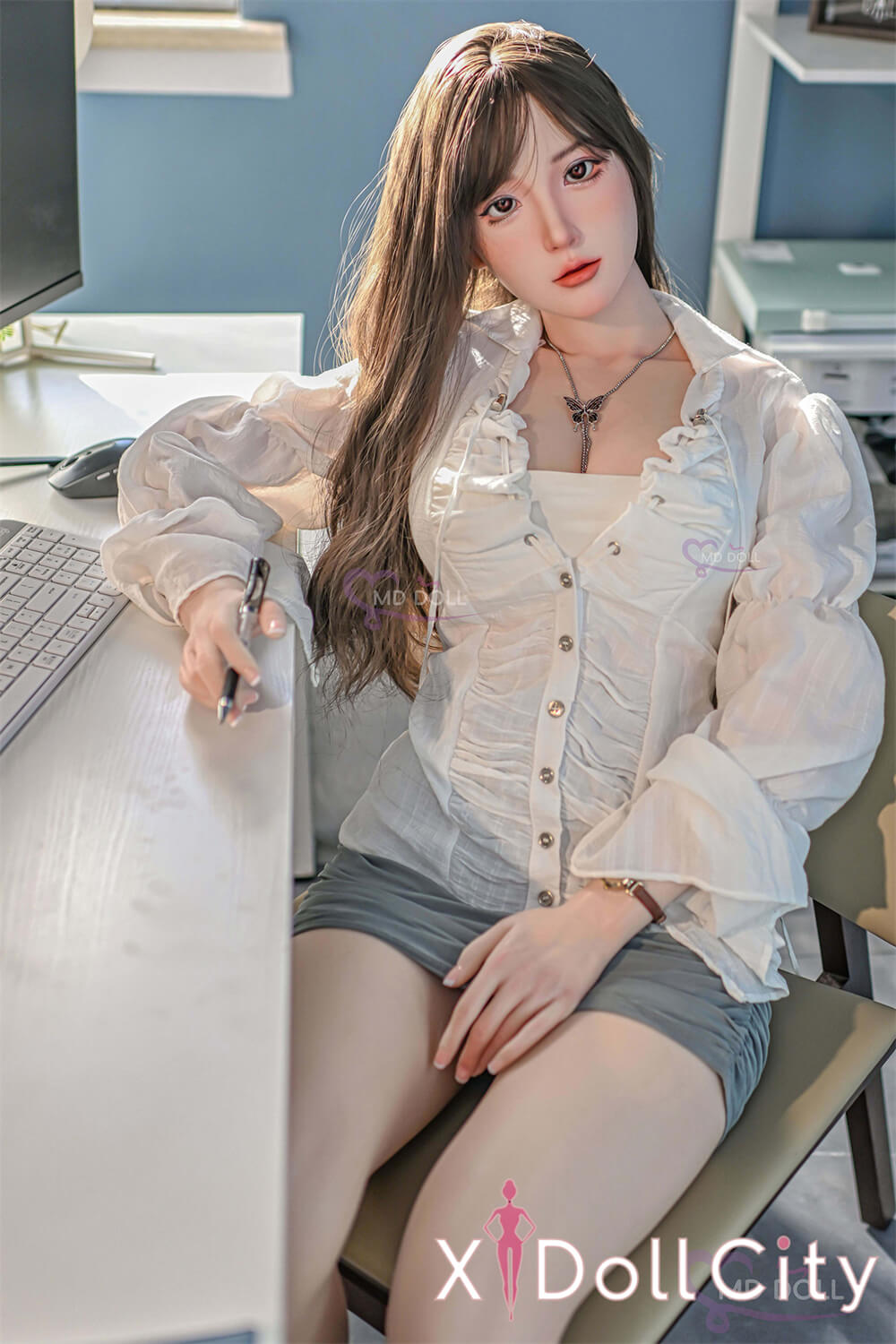 MD Doll 166cm Dカップ 露露(Doris)軟質シリコンヘッド 口開閉機能付き 掲載画像はフルシリコン製ラブドール