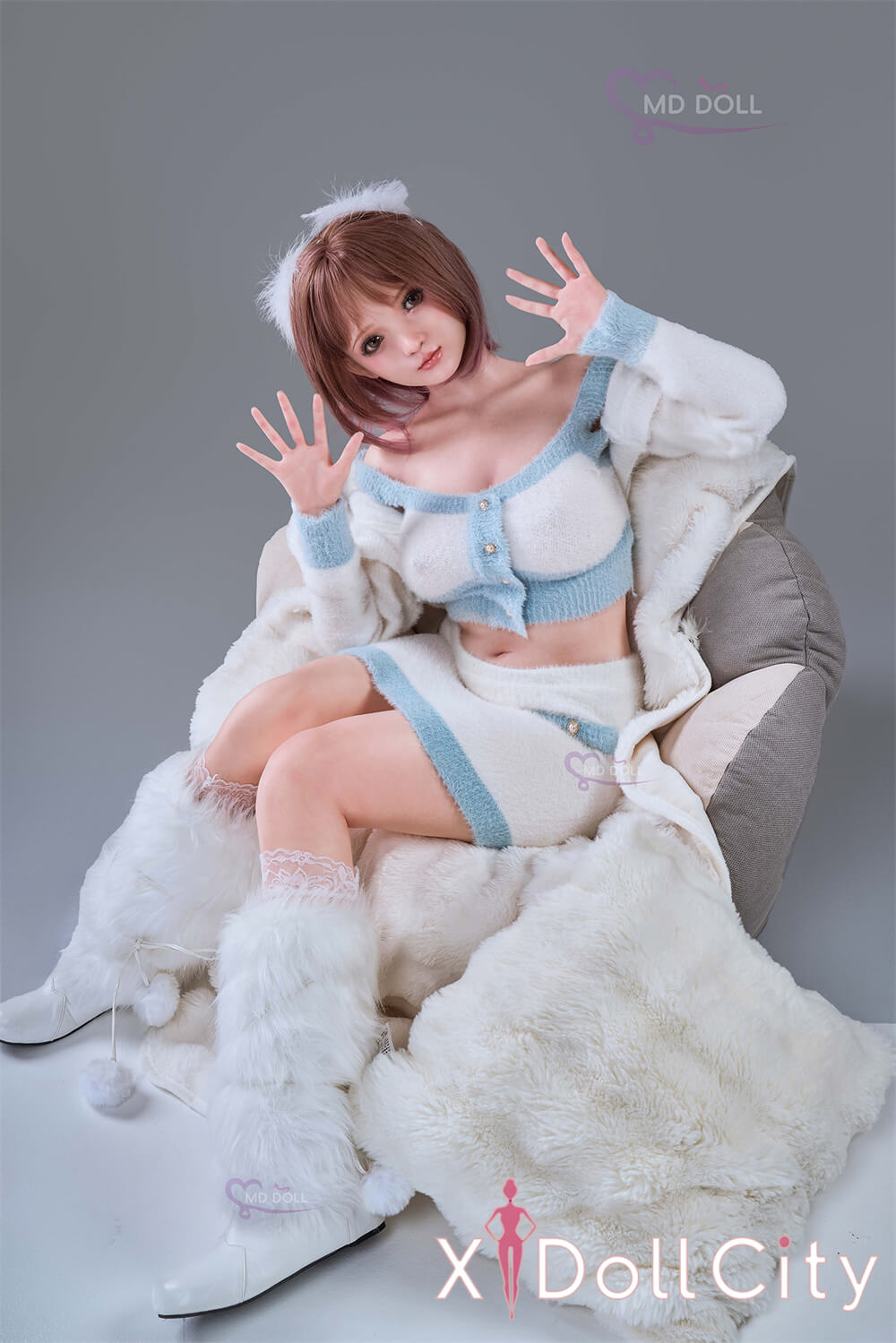 MD Doll 150cm Eカップ 莉莉（Lily）もこもこ系甘えん坊 軟質シリコンヘッド 口開閉機能付き 掲載画像はフルシリコン製成人スタイルラブドール