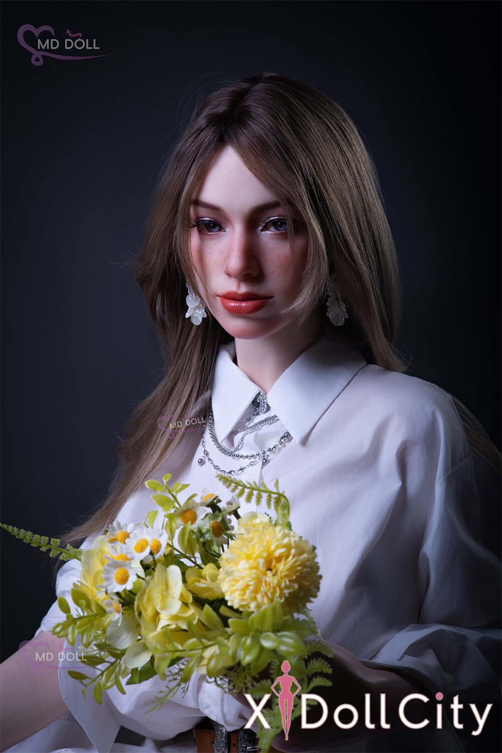MD Doll 164cm Jカップ Coco 冷艷で上品な都会系 軟質シリコンヘッド 口開閉機能付き 掲載画像はフルシリコン製ラブドール