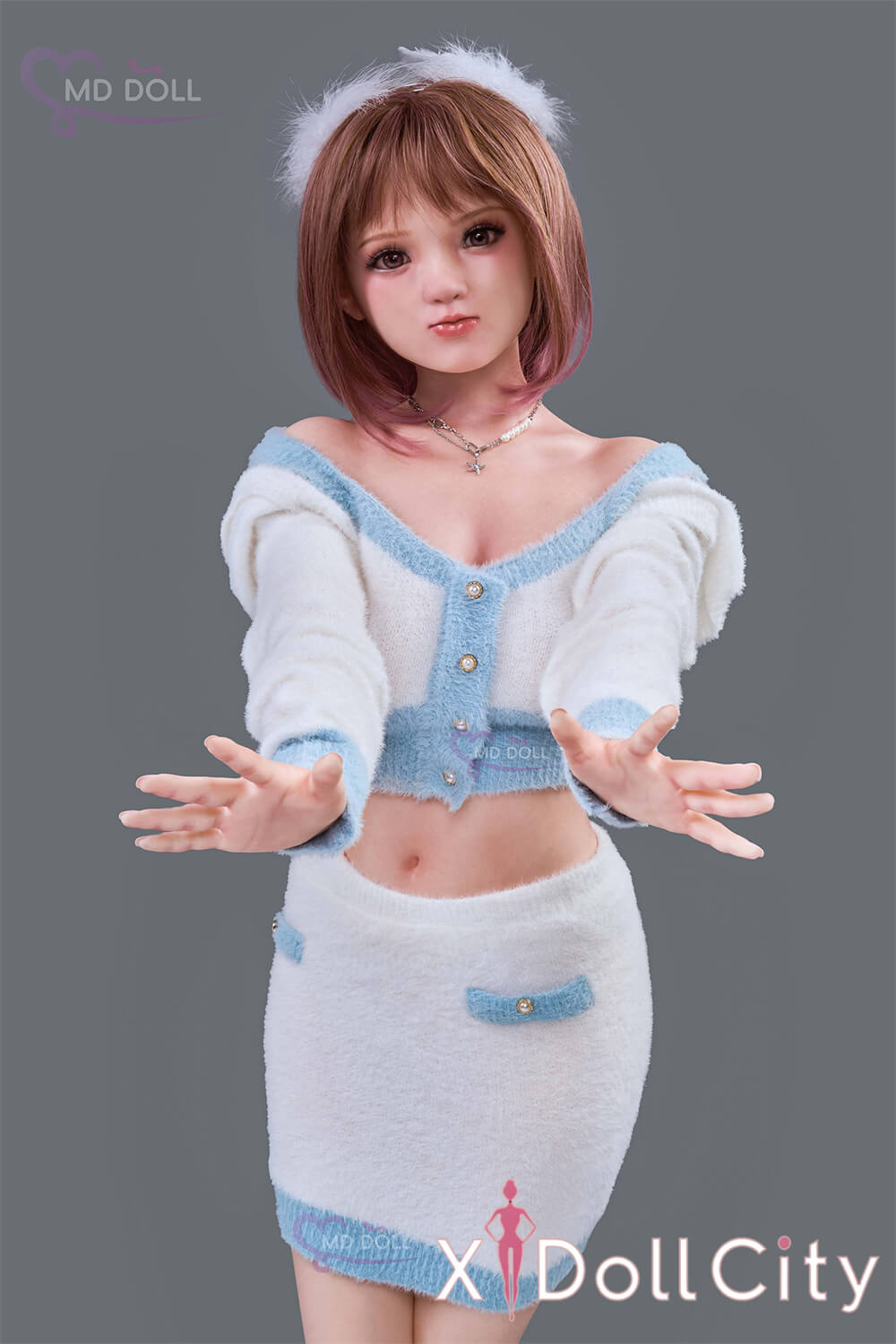 MD Doll 150cm Eカップ 莉莉（Lily）もこもこ系甘えん坊 軟質シリコンヘッド 口開閉機能付き 掲載画像はフルシリコン製成人スタイルラブドール