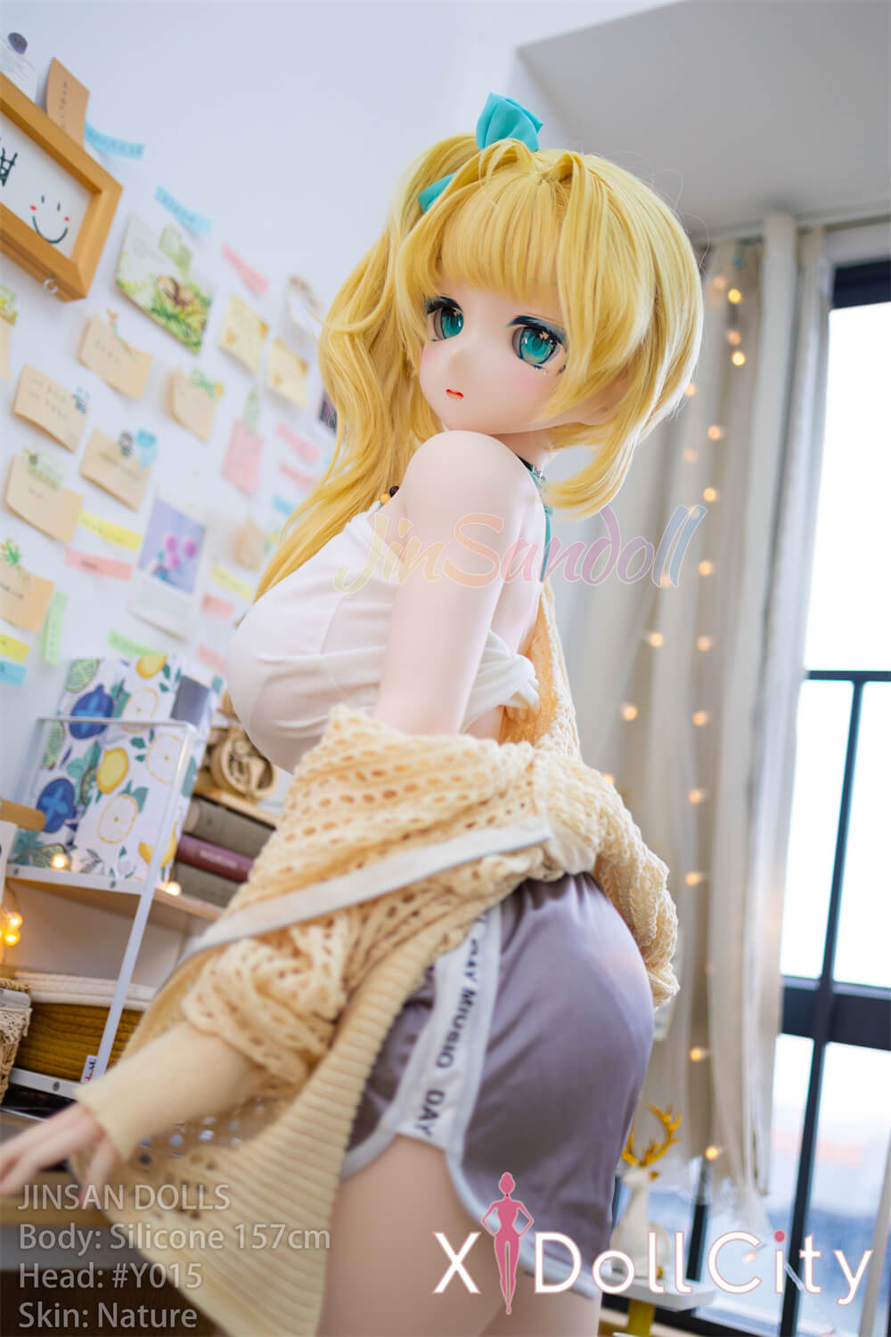 WM Doll 157cm Bカップ #Y015 ビニール製ヘッド+シリコン製ボディ エロ 美少女 美乳 アニメドール