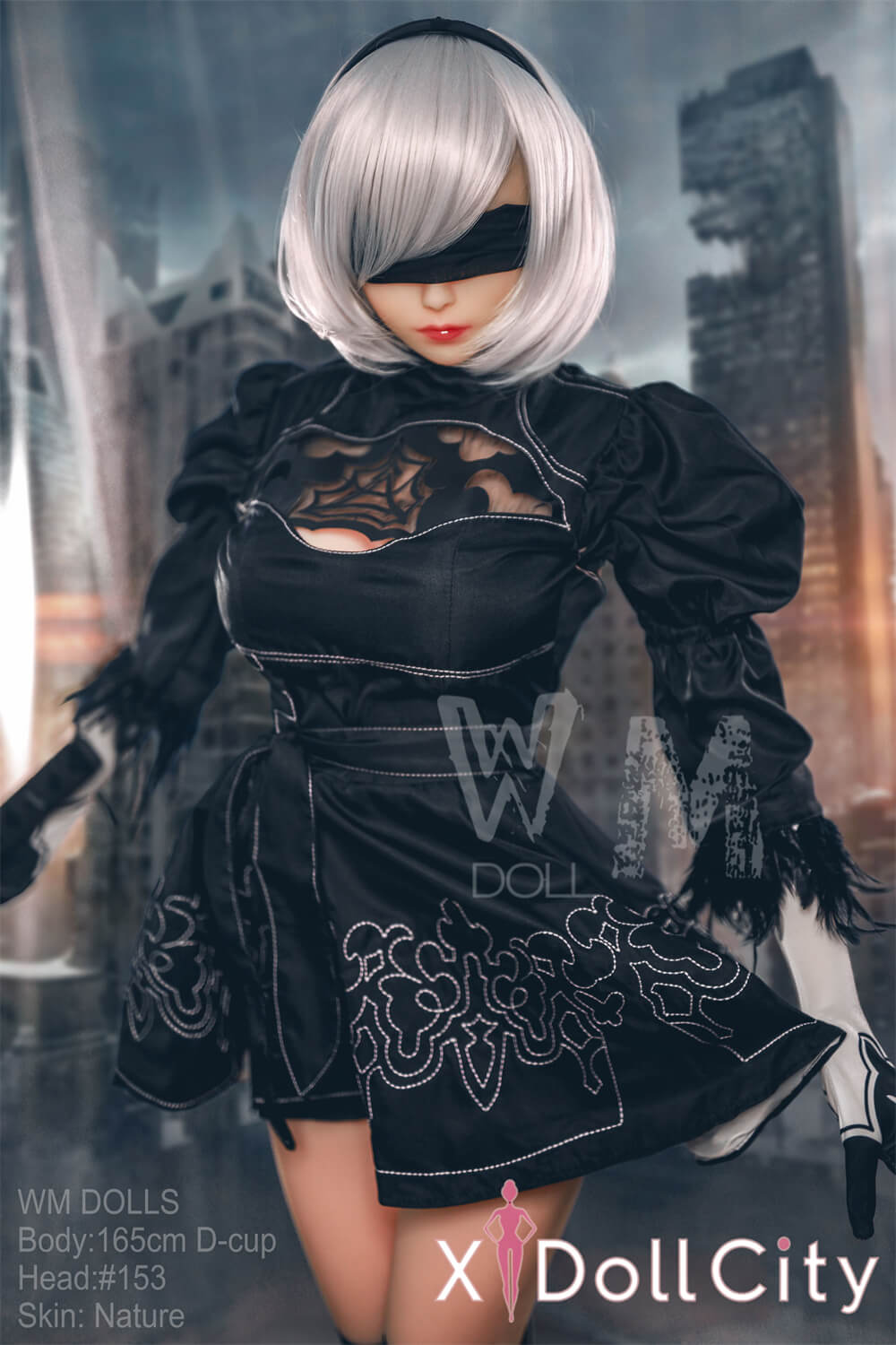 WM Doll 165cm Dカップ #153 ノーマル肌　TPE製 戦闘系ヨルハ2B風ラブドール