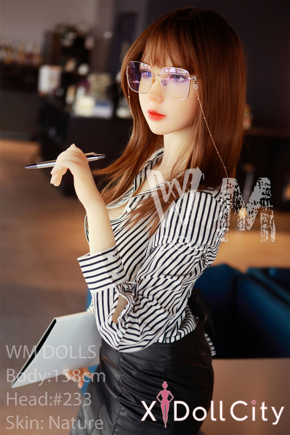WM Doll 158cm Gカップ #233 ノーマル肌 TPE製 知的眼鏡秘書風ラブドール