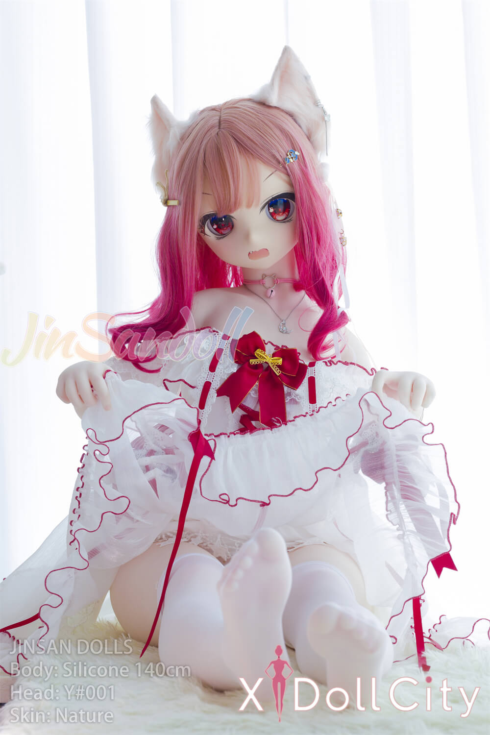 WM Doll 風鈴 Bカップ #Y001 ビニール製ヘッド+シリコン製ボディ ノーマル肌 猫娘 お姫様 アニメドール 成人スタイルラブドール