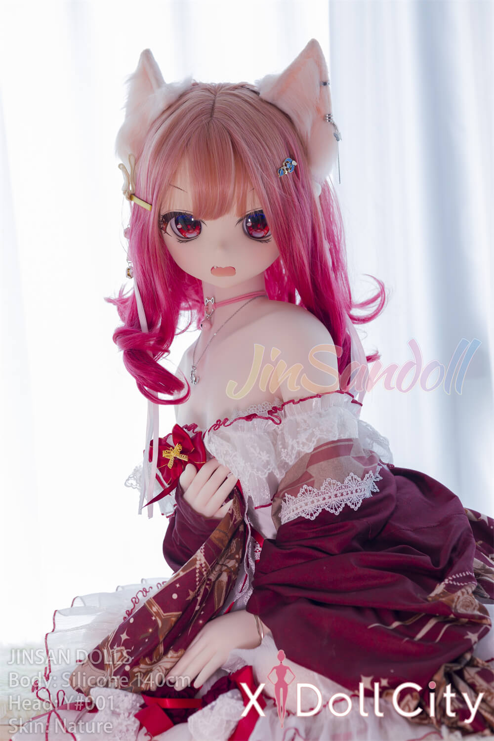 WM Doll 風鈴 Bカップ #Y001 ビニール製ヘッド+シリコン製ボディ ノーマル肌 猫娘 お姫様 アニメドール 成人スタイルラブドール