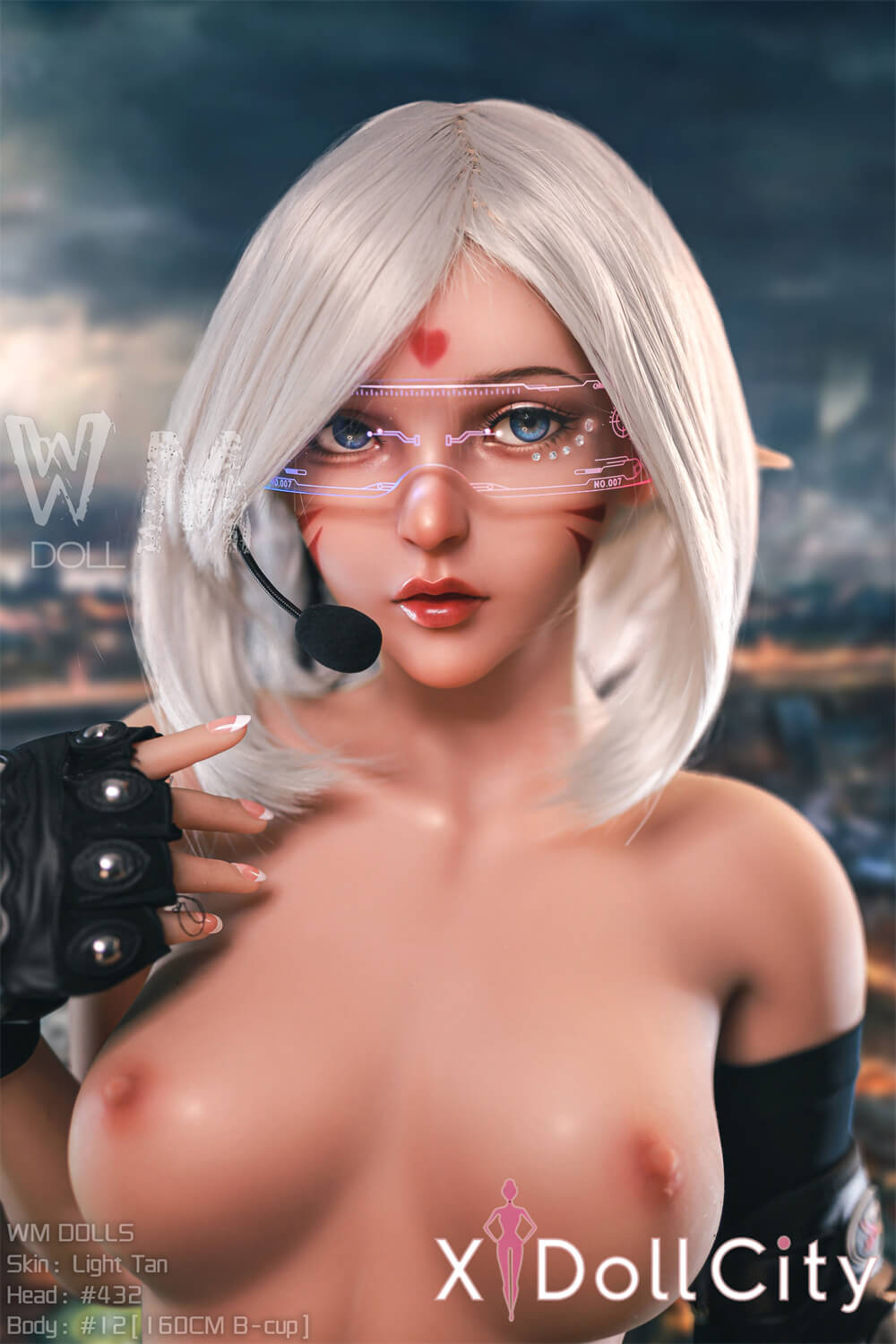 WM Doll 160cm Bカップ #432 小麦色肌 TPE製 未来系サイバーパンク風エルフラブドール