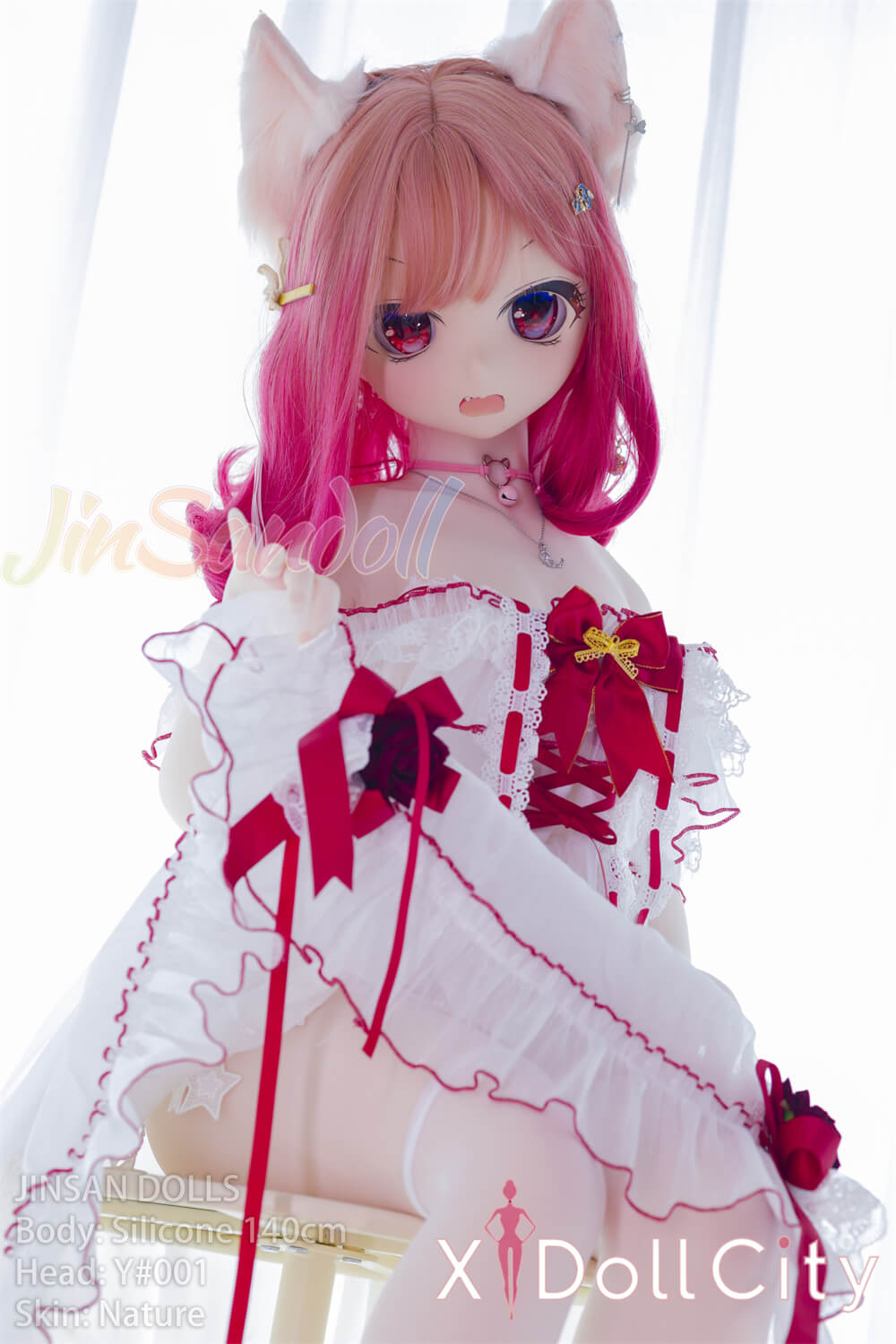 WM Doll 風鈴 Bカップ #Y001 ビニール製ヘッド+シリコン製ボディ ノーマル肌 猫娘 お姫様 アニメドール 成人スタイルラブドール