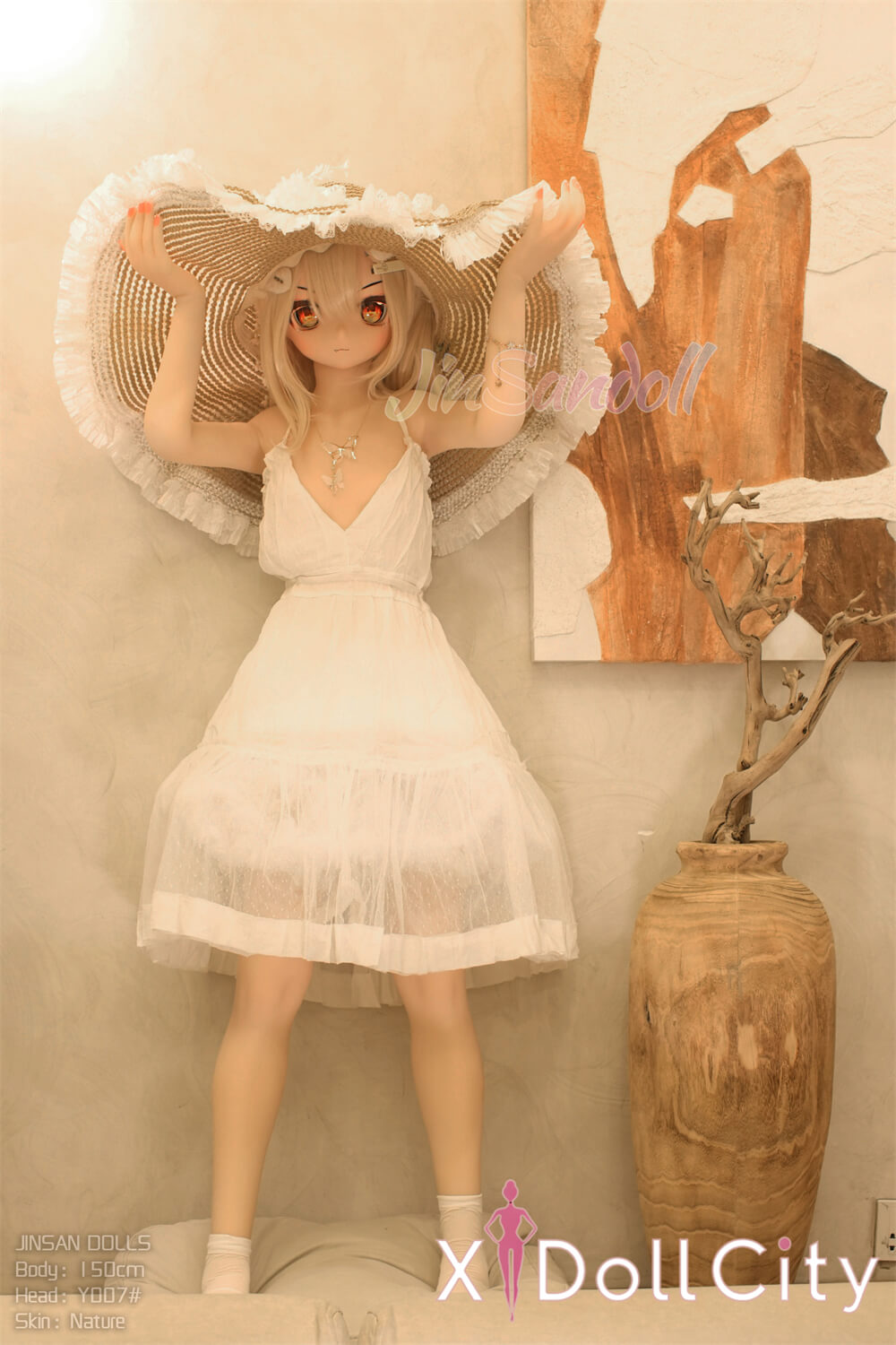 WM Doll 150cm Aカップ #Y007 TPE製 ノーマル肌 サマードレス系ツンデレ 成人スタイルラブドール