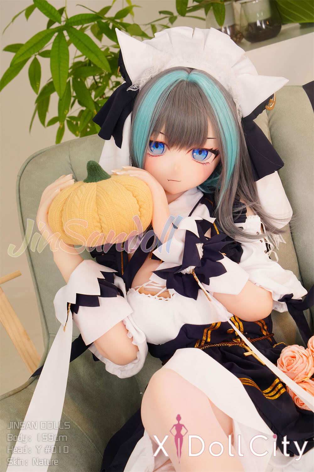 WM Doll 159cm Bカップ #Y010 TPE製 ノーマル肌 クール系シスターメイドアニメラブドール