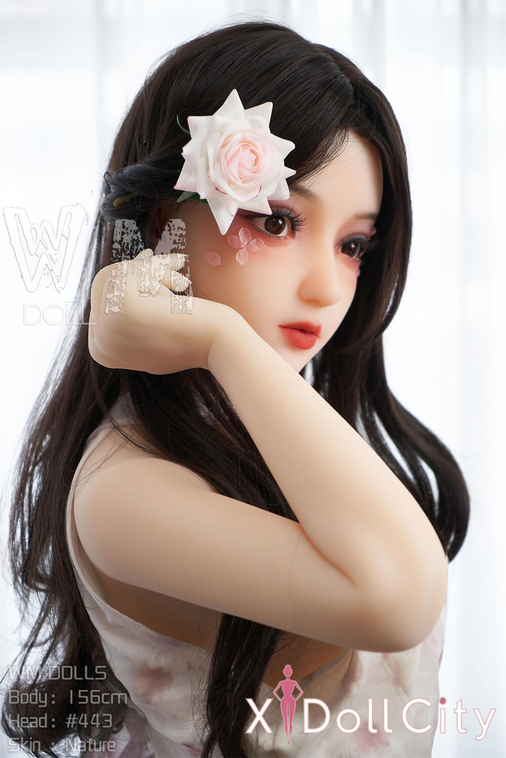 WM Doll #443 156cm Cカップ エルフ TPE製 初恋系ラブドール 花飾り美少女