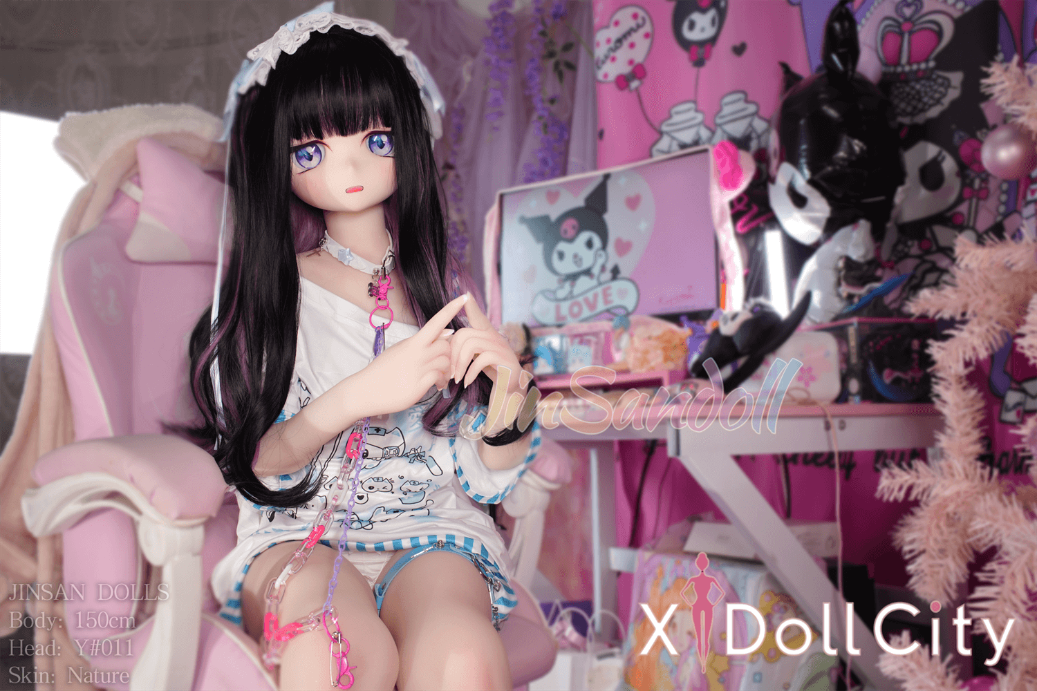 WM Doll 150cm Aカップ #Y011 TPE製 ノーマル肌 病みかわお部屋デート系 成人スタイルラブドール