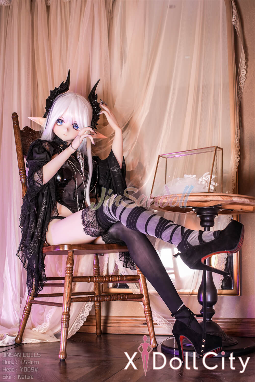 WM Doll 159cm Bカップ #Y009 TPE製 ノーマル肌 ダークエルフ系アニメラブドール