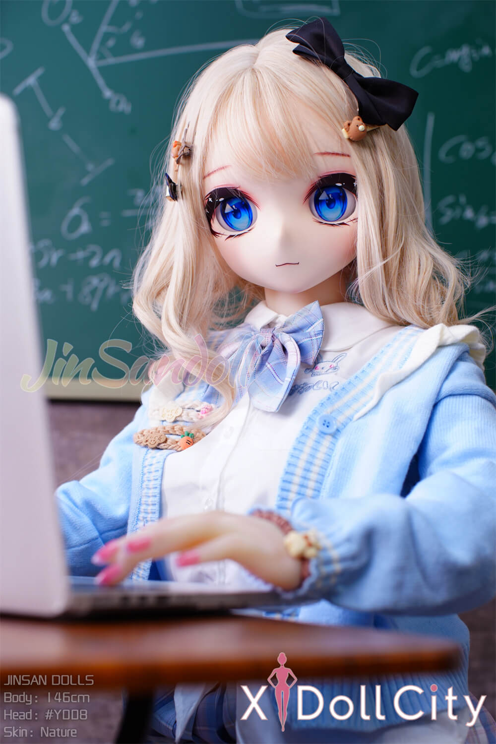 WM Doll 146cm Bカップ #Y008 TPE製 ノーマル肌 可愛い 兔女郎風 成人スタイルラブドール