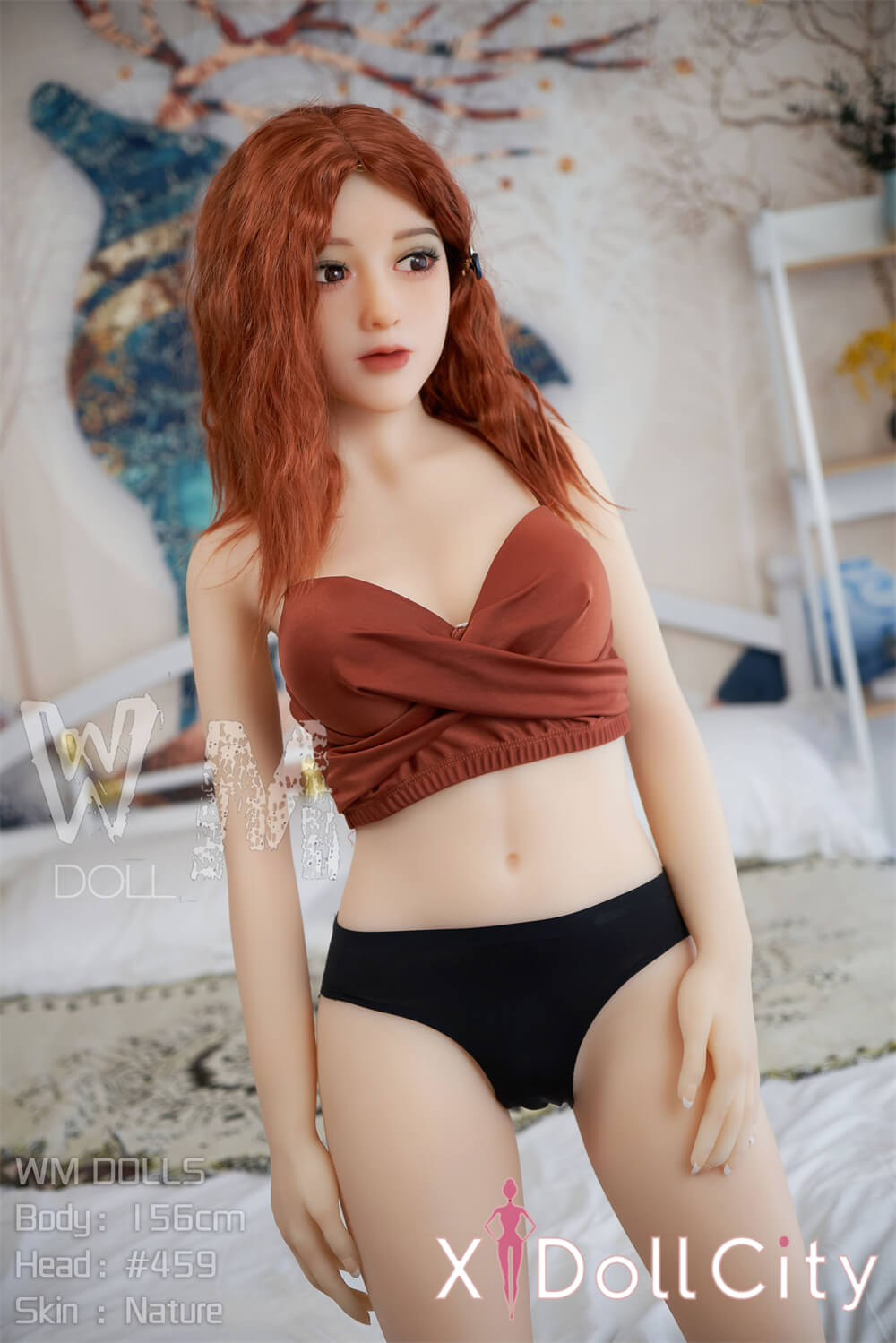 WM Doll 156cm Cカップ #459 ノーマル肌 TPE製 魅惑の赤髪ラブドール