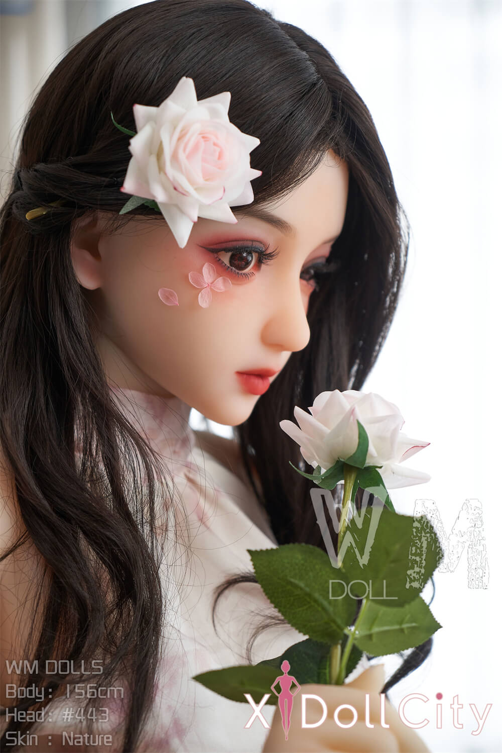 WM Doll #443 156cm Cカップ エルフ TPE製 初恋系ラブドール 花飾り美少女