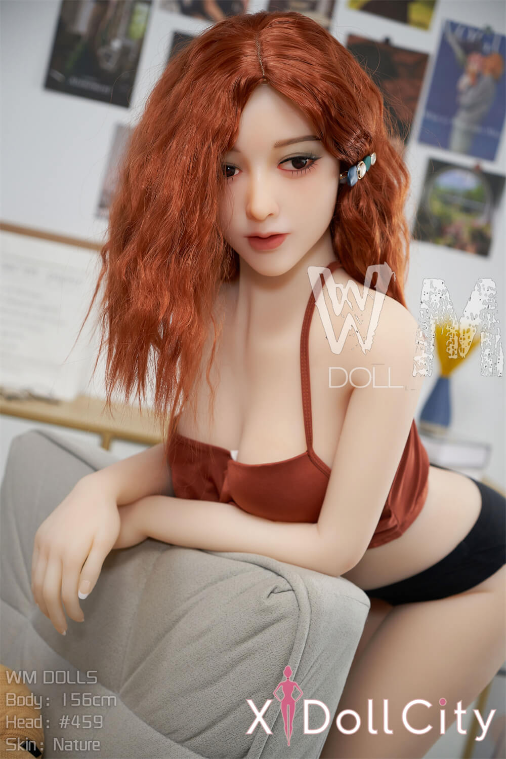 WM Doll 156cm Cカップ #459 ノーマル肌 TPE製 魅惑の赤髪ラブドール