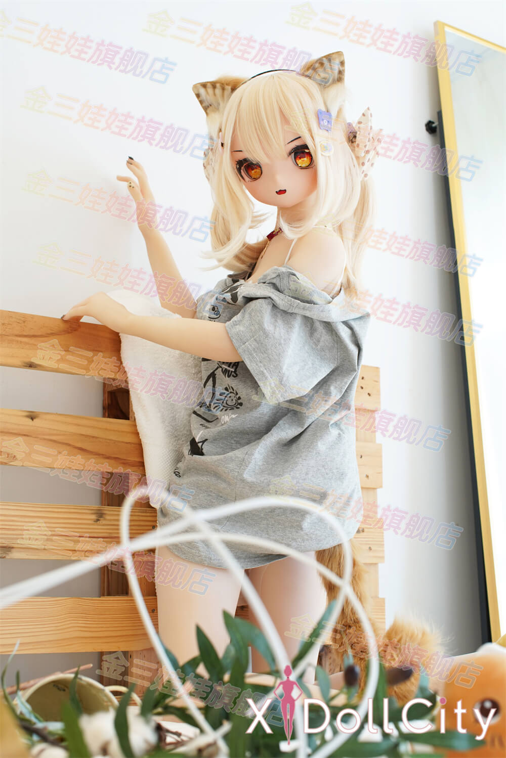 WM Doll 159cm Bカップ #Y007 TPE製 キュート 癒し系 猫口 アニメドール