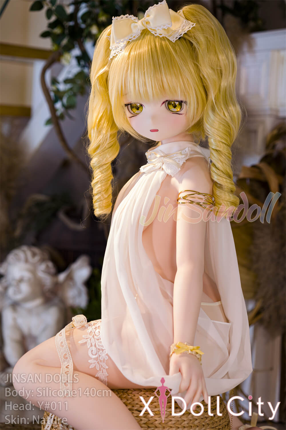 WM Doll #Y011S Bカップ ビニール製ヘッド+シリコン製ボディ ノーマル肌 猫娘 弱気 可憐 アニメドール 成人スタイルラブドール