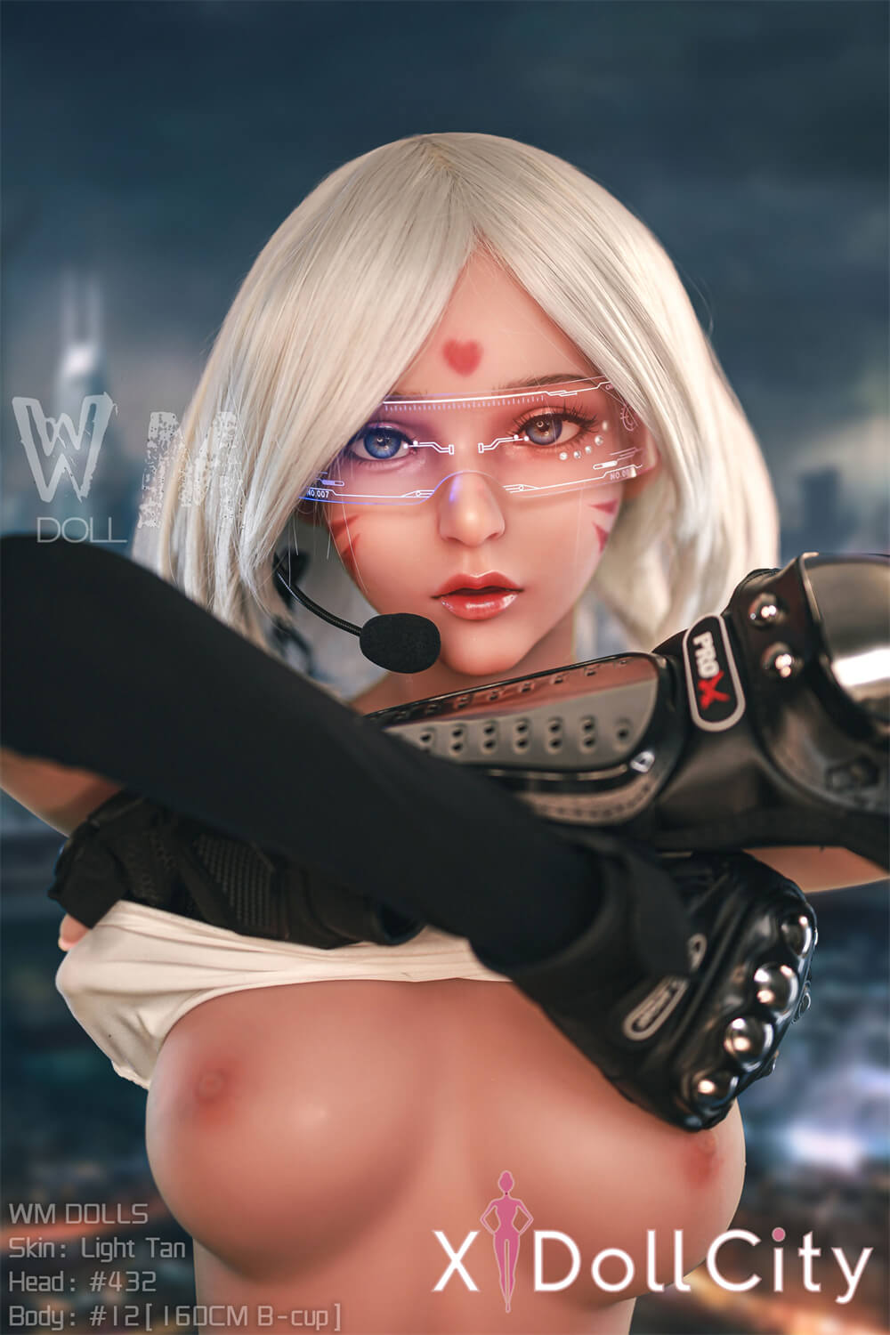 WM Doll 160cm Bカップ #432 小麦色肌 TPE製 未来系サイバーパンク風エルフラブドール