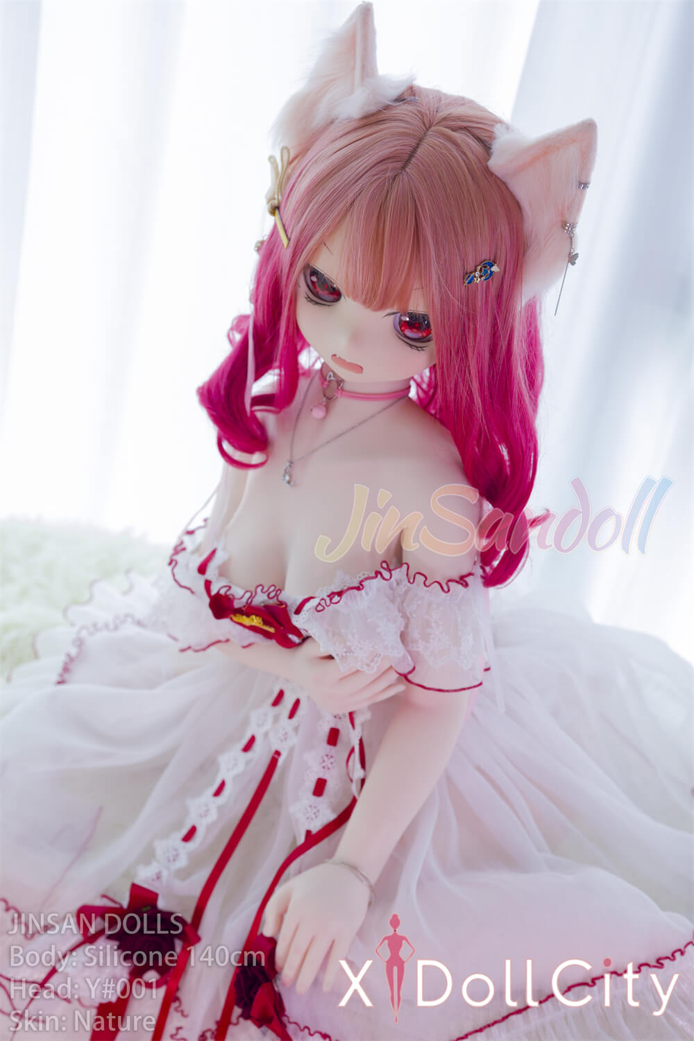 WM Doll 風鈴 Bカップ #Y001 ビニール製ヘッド+シリコン製ボディ ノーマル肌 猫娘 お姫様 アニメドール 成人スタイルラブドール
