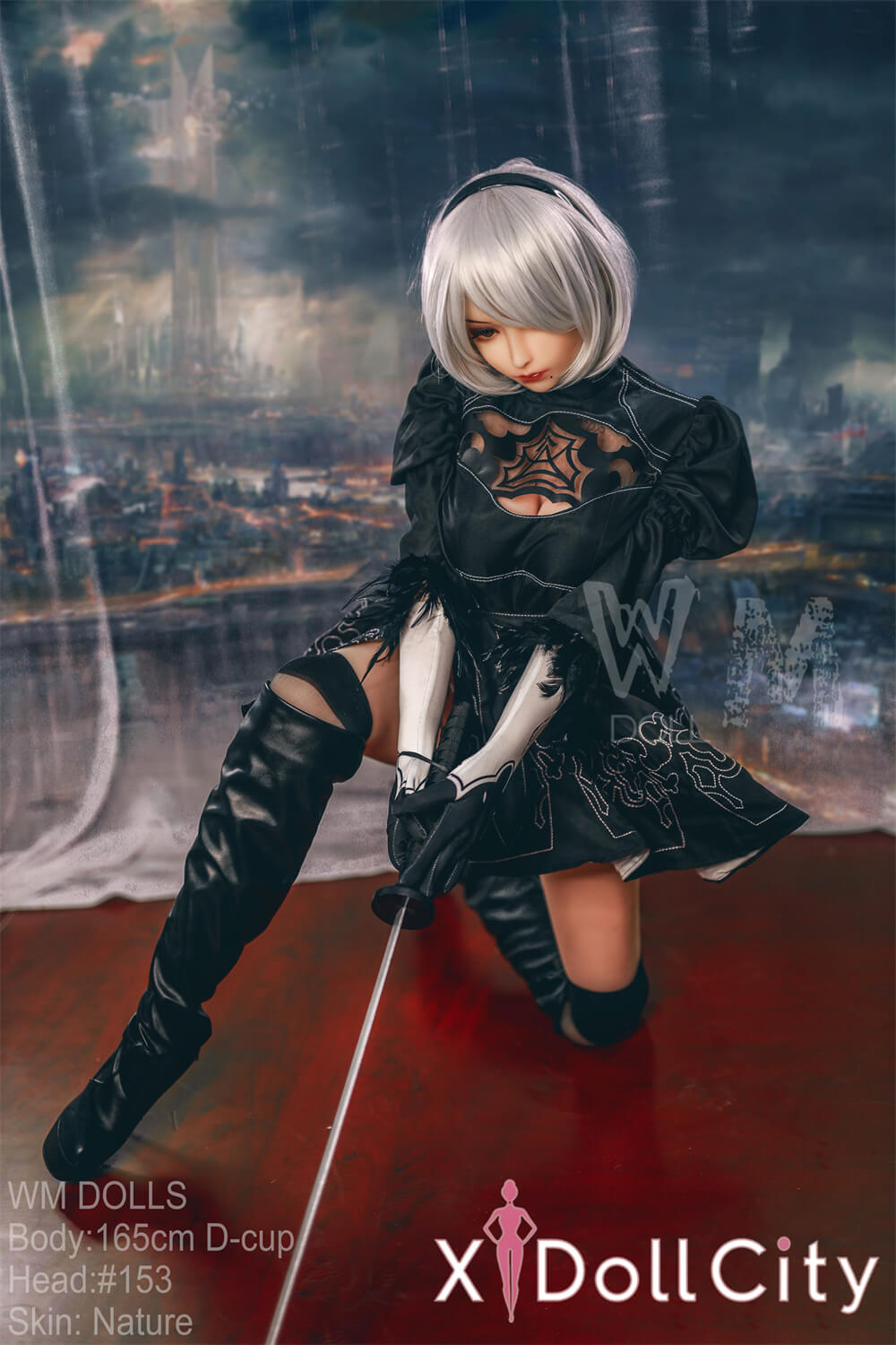 WM Doll 165cm Dカップ #153 ノーマル肌　TPE製 戦闘系ヨルハ2B風ラブドール