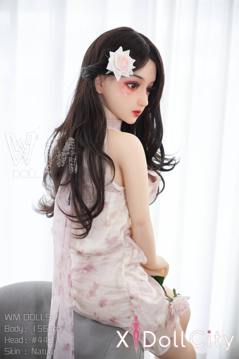 WM Doll #443 156cm Cカップ エルフ TPE製 初恋系ラブドール 花飾り美少女