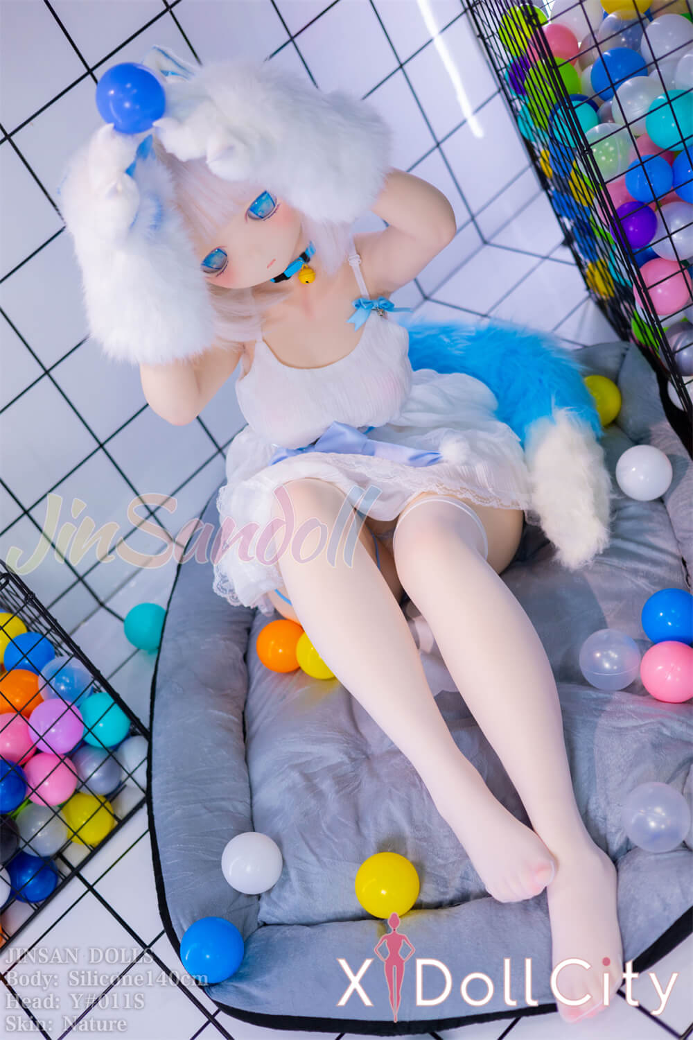 WM Doll #Y011S Bカップ ビニール製ヘッド+シリコン製ボディ ノーマル肌 弱気で可憐な猫娘系アニメドール 成人スタイルラブドール