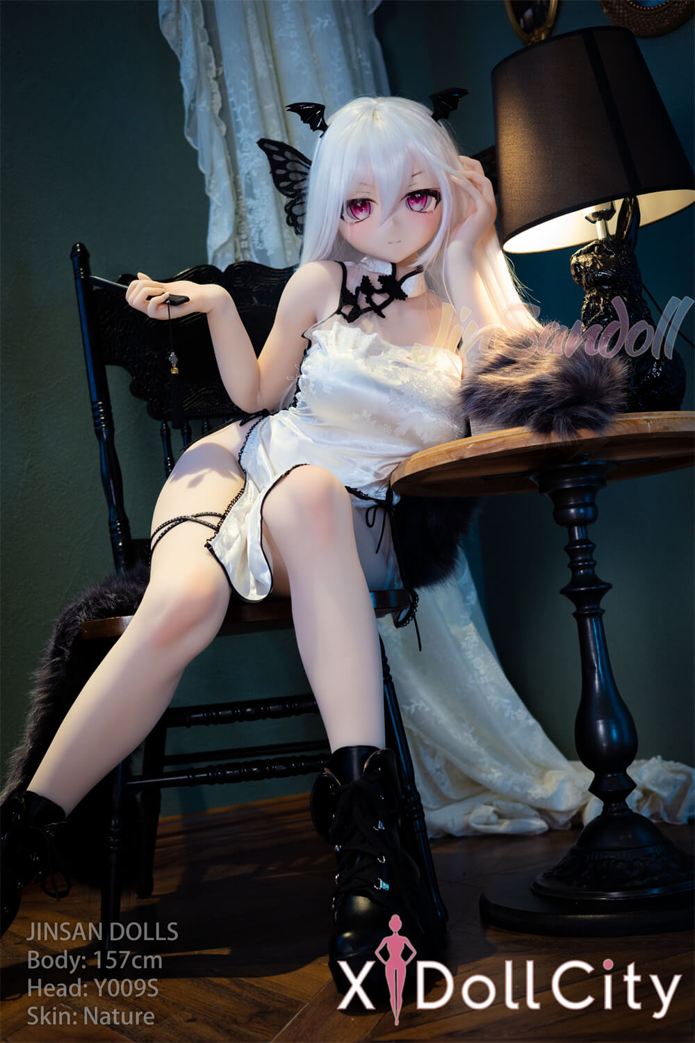 WM Doll 157cm Bカップ #Y009 TPE製  サキュバス風チャイナドレスアニメラブドール