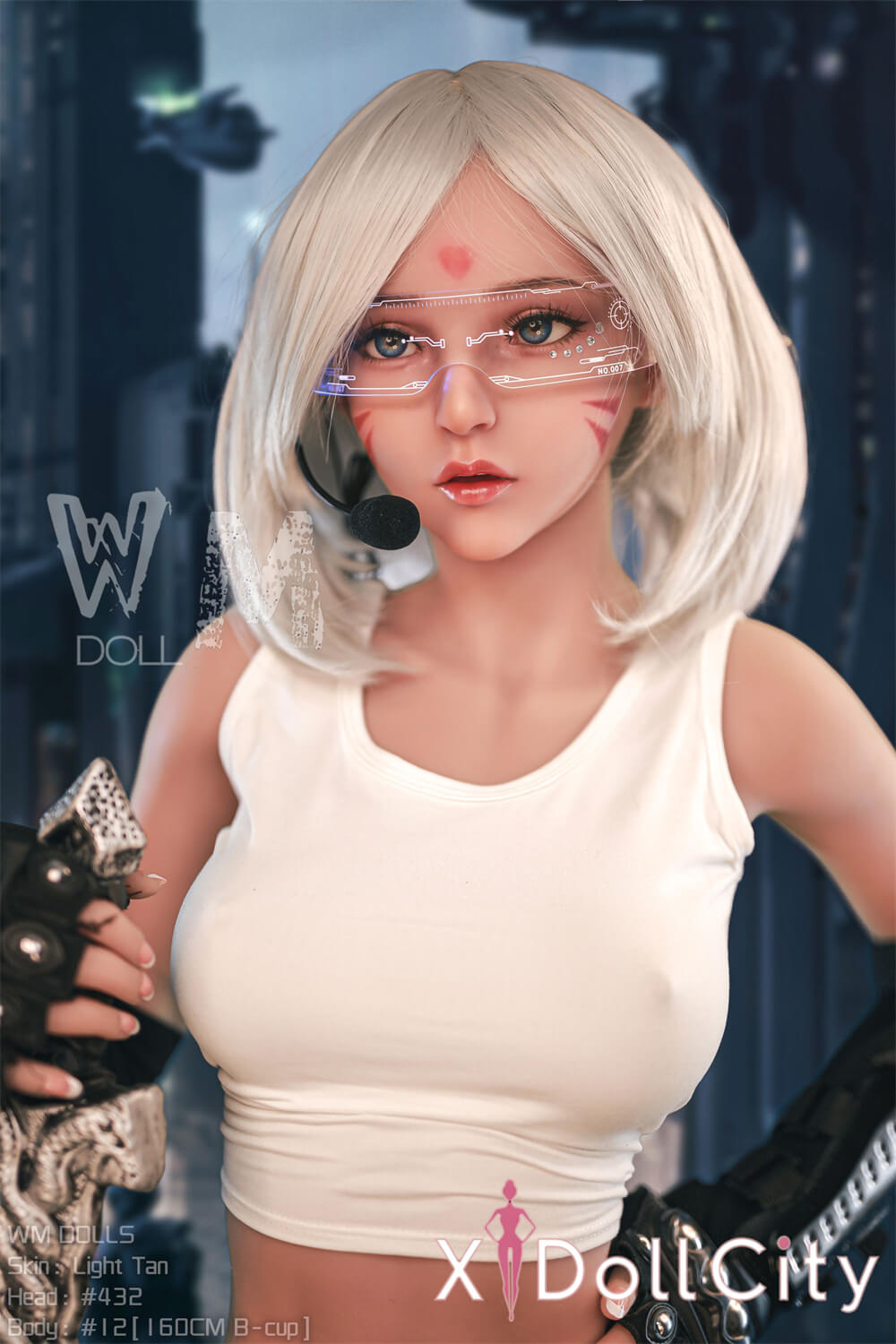 WM Doll 160cm Bカップ #432 小麦色肌 TPE製 未来系サイバーパンク風エルフラブドール