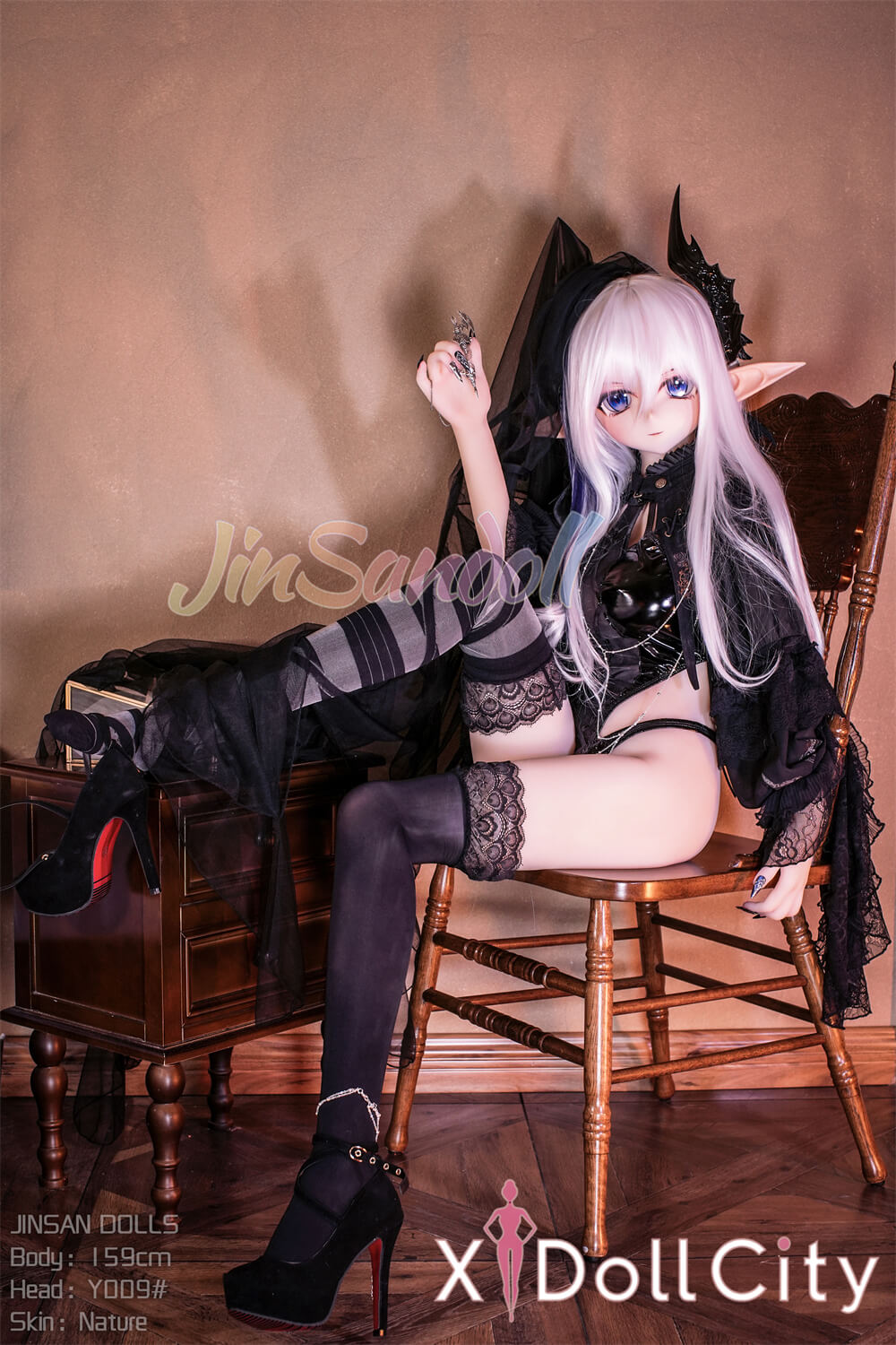 WM Doll 159cm Bカップ #Y009 TPE製 ノーマル肌 ダークエルフ系アニメラブドール