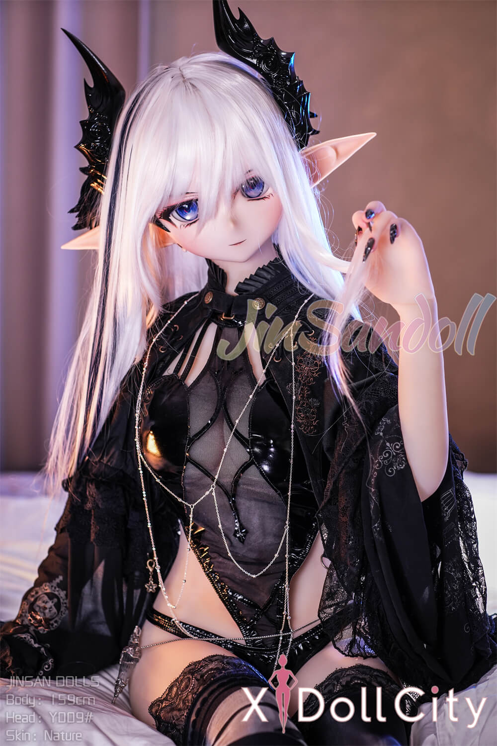 WM Doll 159cm Bカップ #Y009 TPE製 ノーマル肌 ダークエルフ系アニメラブドール