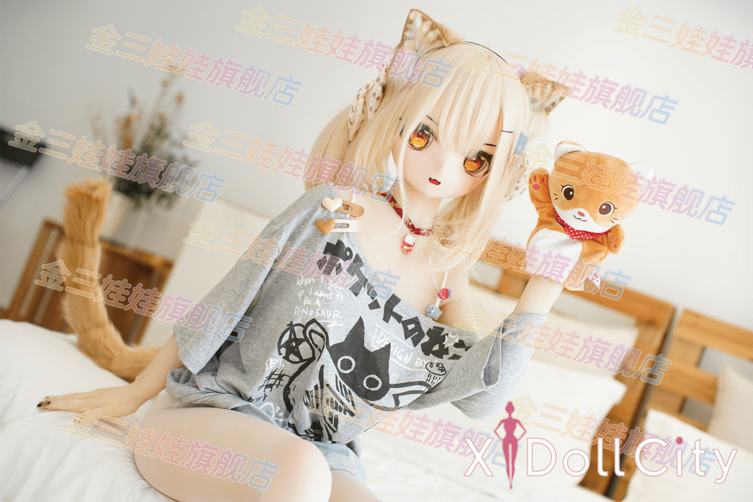 WM Doll 159cm Bカップ #Y007 TPE製 キュート 癒し系 猫口 アニメドール