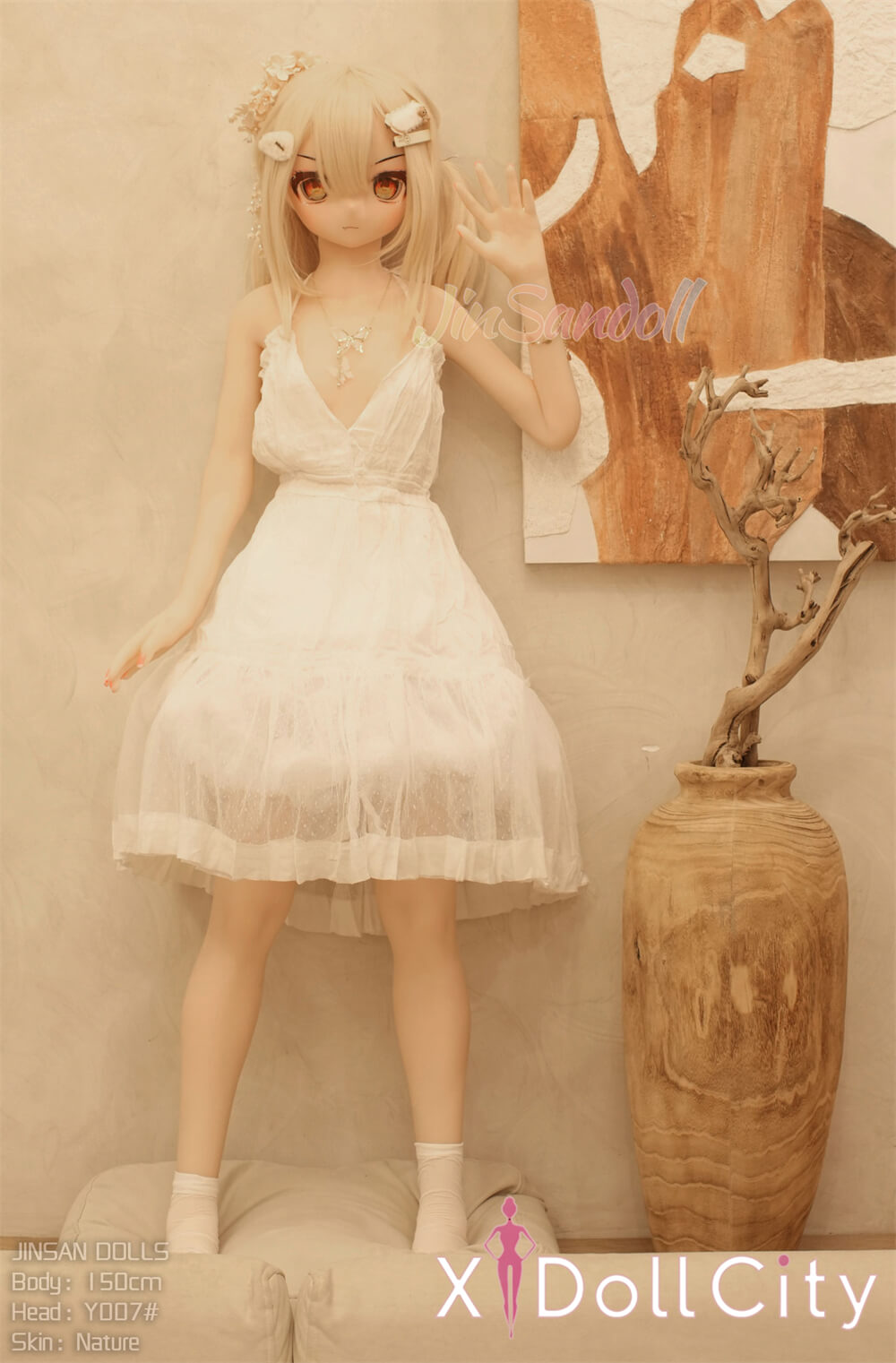 WM Doll 150cm Aカップ #Y007 TPE製 ノーマル肌 サマードレス系ツンデレ 成人スタイルラブドール