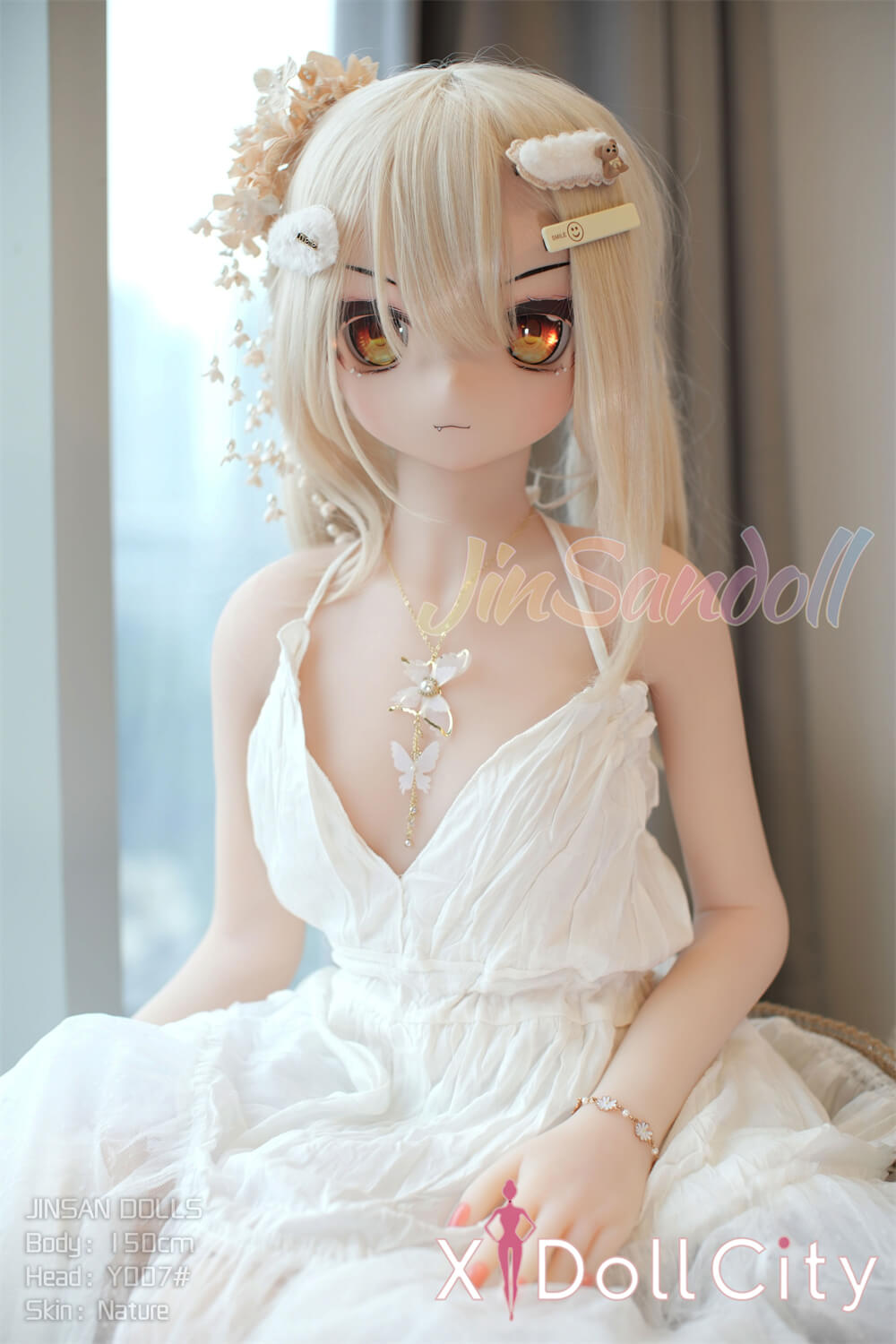 WM Doll 150cm Aカップ #Y007 TPE製 ノーマル肌 サマードレス系ツンデレ 成人スタイルラブドール