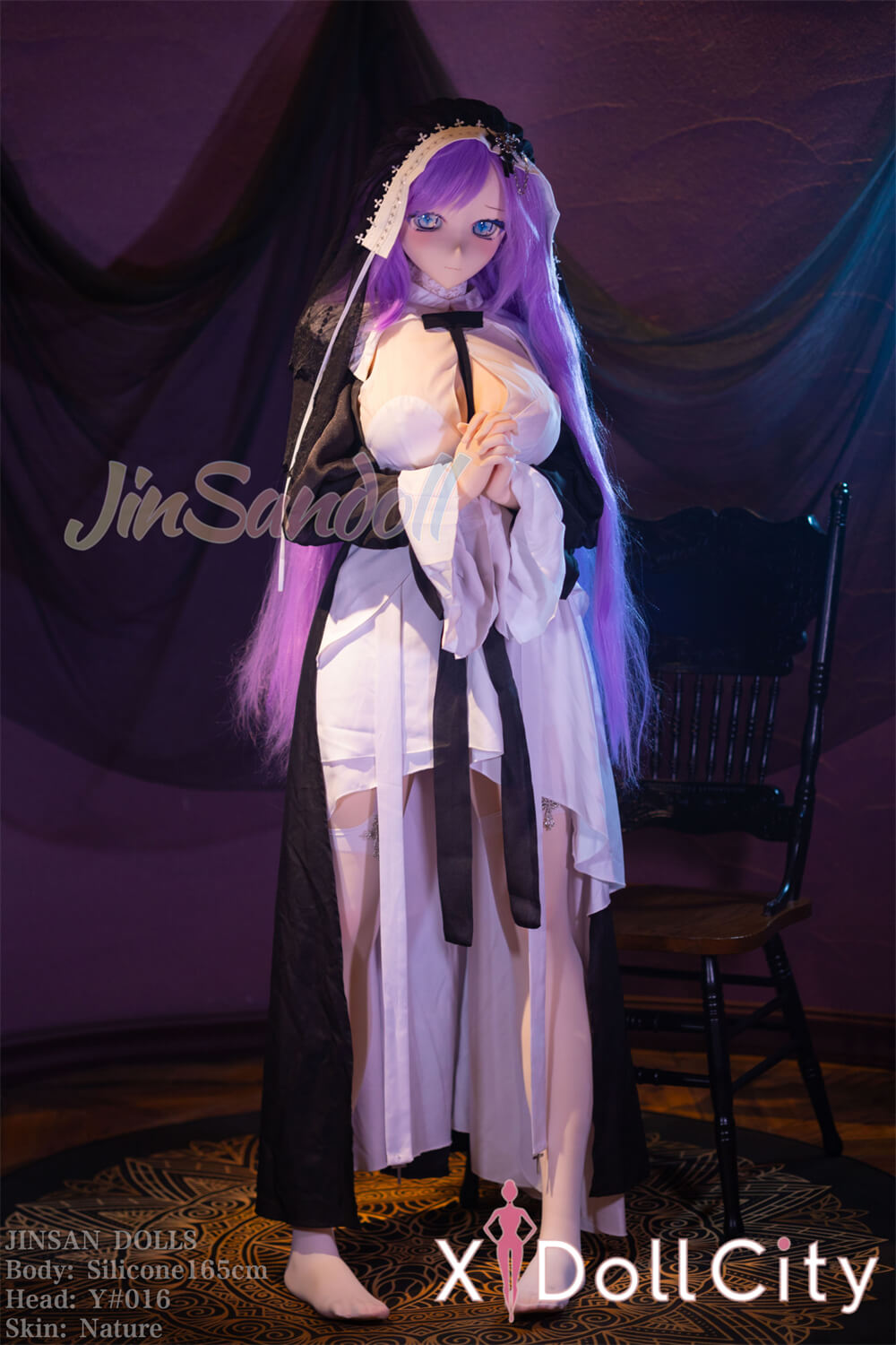 WM Doll #Y016 165cm Dカップ ビニール製ヘッド+シリコン製ボディ ミステリアスシスター系アニメドール