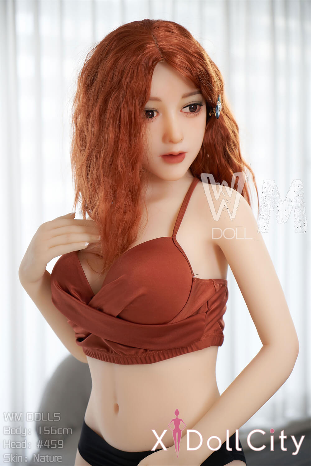 WM Doll 156cm Cカップ #459 ノーマル肌 TPE製 魅惑の赤髪ラブドール