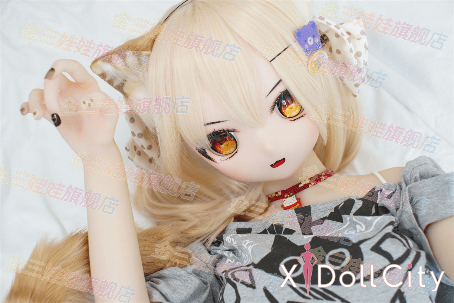 WM Doll 159cm Bカップ #Y007 TPE製 キュート 癒し系 猫口 アニメドール