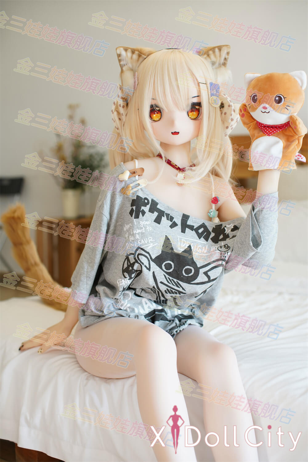 WM Doll 159cm Bカップ #Y007 TPE製 キュート 癒し系 猫口 アニメドール