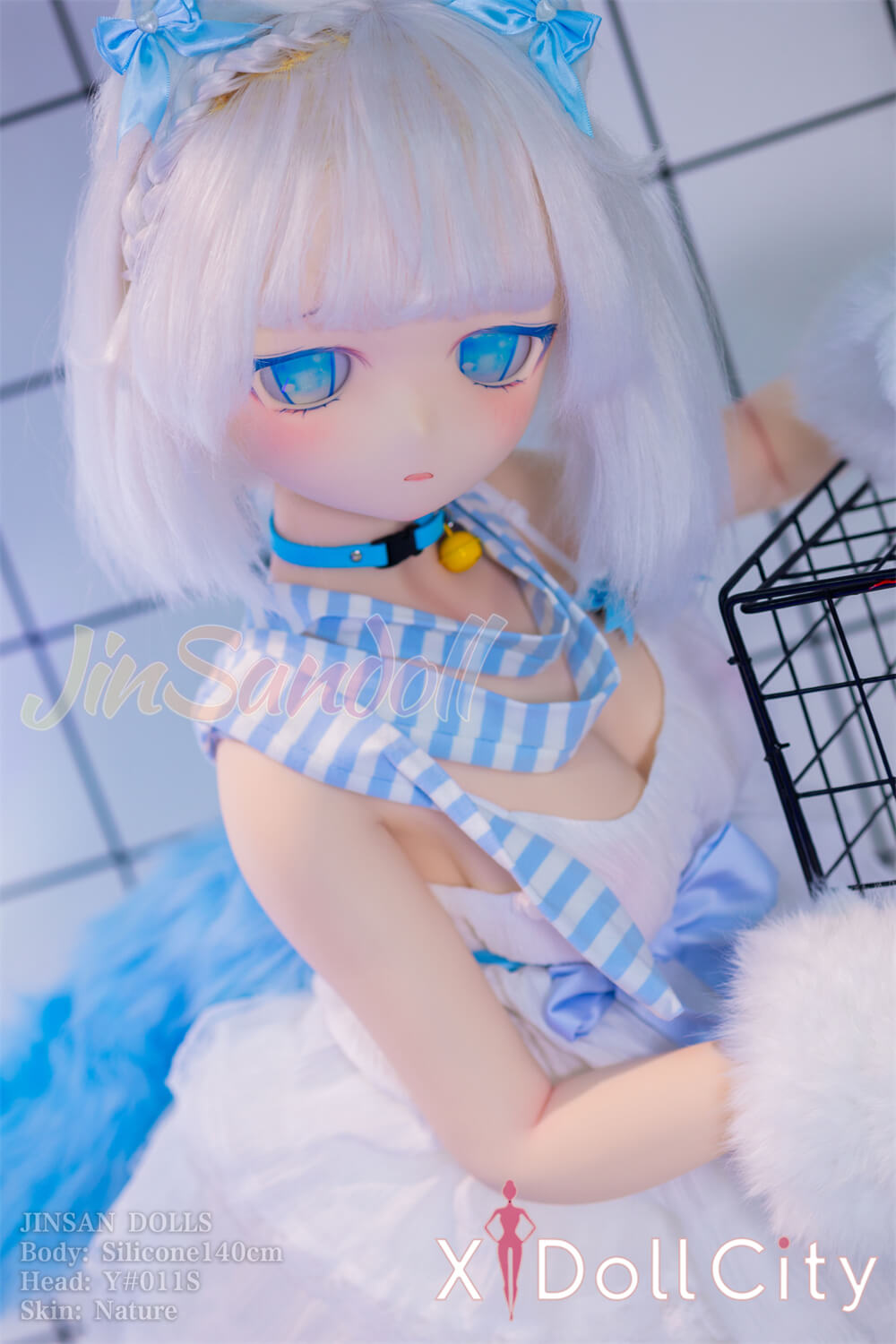 WM Doll #Y011S Bカップ ビニール製ヘッド+シリコン製ボディ ノーマル肌 弱気で可憐な猫娘系アニメドール 成人スタイルラブドール