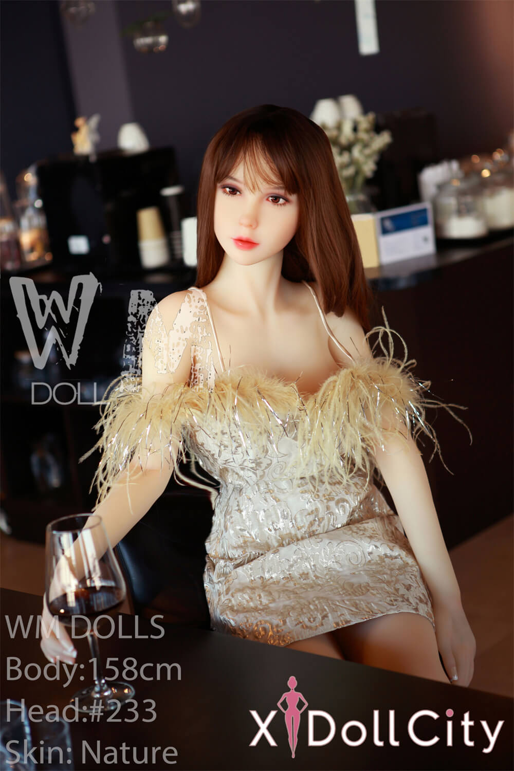 WM Doll 158cm Gカップ #233 ノーマル肌 TPE製 知的眼鏡秘書風ラブドール
