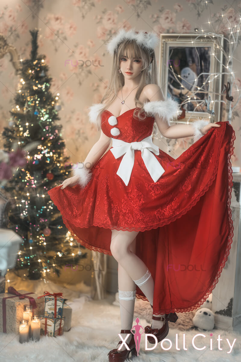 FUDOLL 小北 #J032 165cm Fカップ フルシリコン 顎機能付き 超柔らかい＆スーパー軽量化 サンタガール 美人 ラブドール