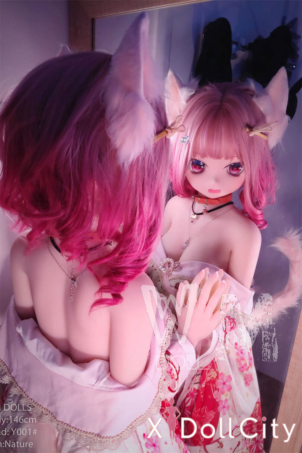 WM Doll 風鈴 146cm Bカップ #Y001 TPE製 猫娘お姫様風アニメドール 成人スタイルラブドール